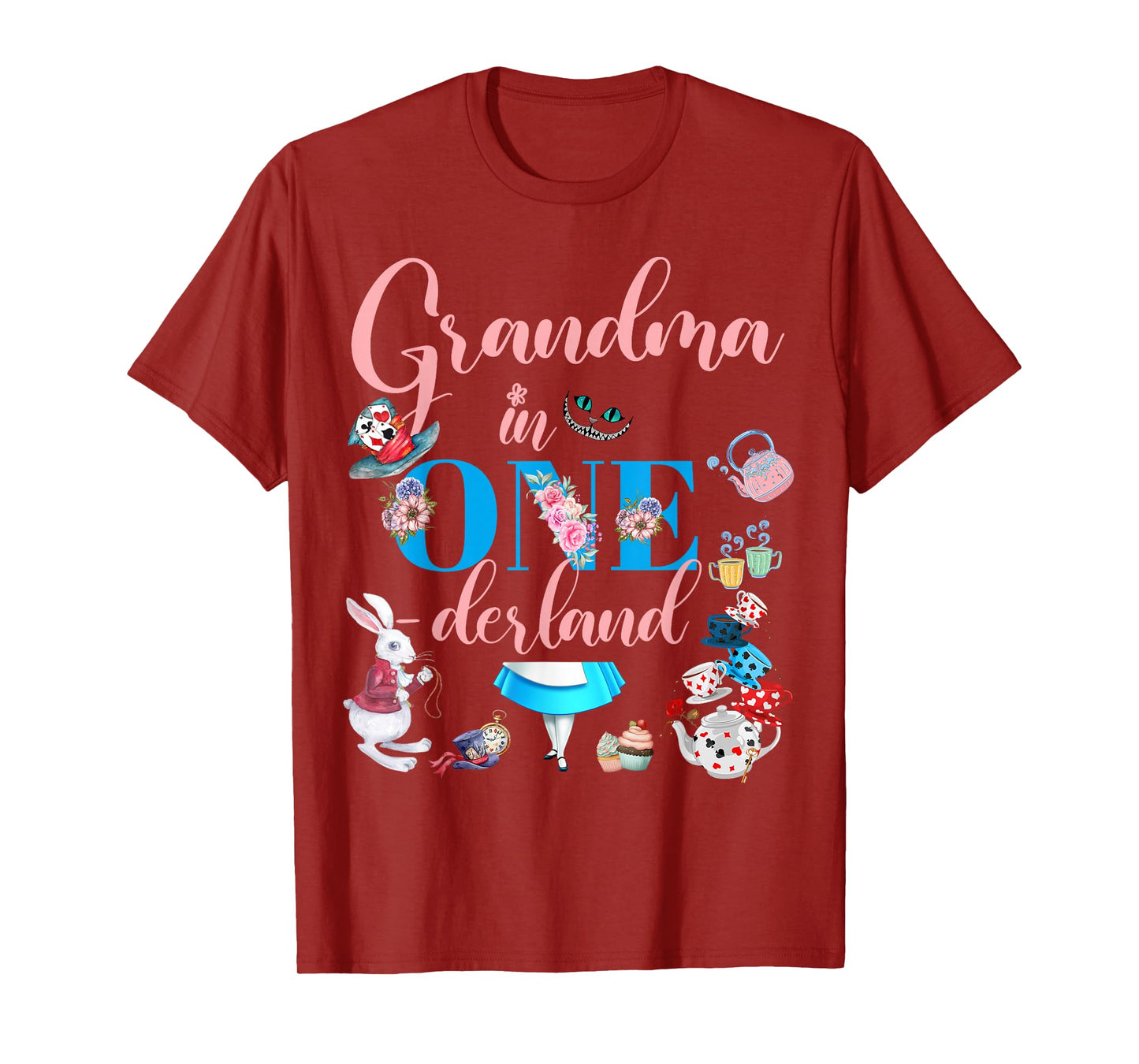 Alice in ONEderland Family Grandma Of The Birthday Girl T-Shirt