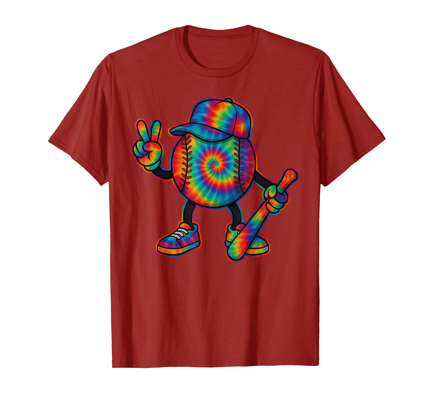 Tie Dye Baseball Shirt for Boys โ Colorful Game Day Tee T-Shirt