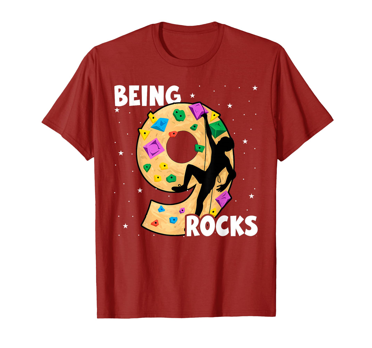 9 Year Old Rock Climbing 9th Birthday Adventures Climber T-Shirt