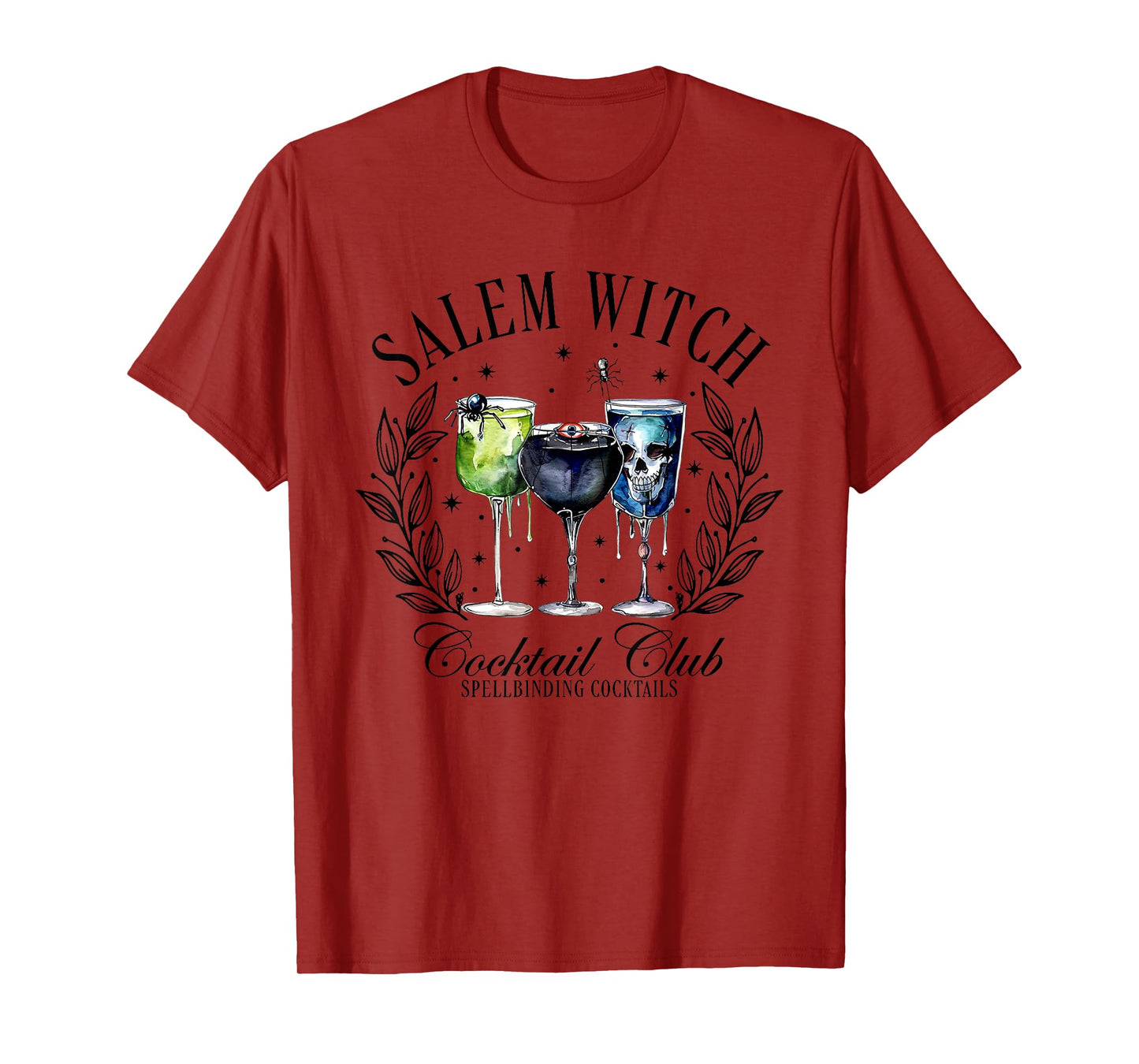 Salem Witch Cocktail Club, Retro Halloween Witchy T-Shirt