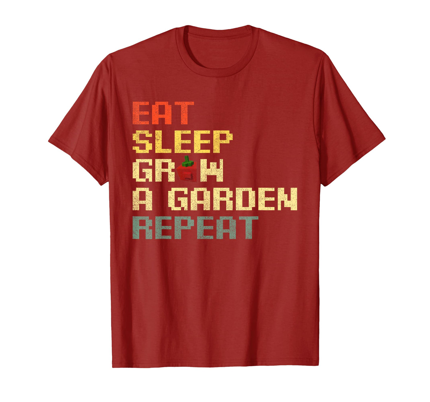 Funny Game Eat Sleep Grow A Garden Repeat Gamer T-Shirt