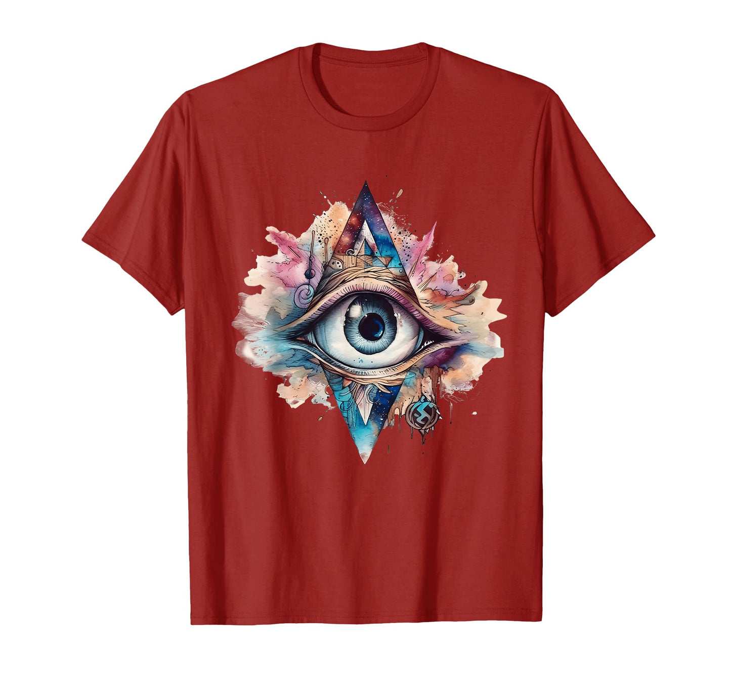 Spiritual Third Eye Watercolor Self-Reflection Awareness T-Shirt