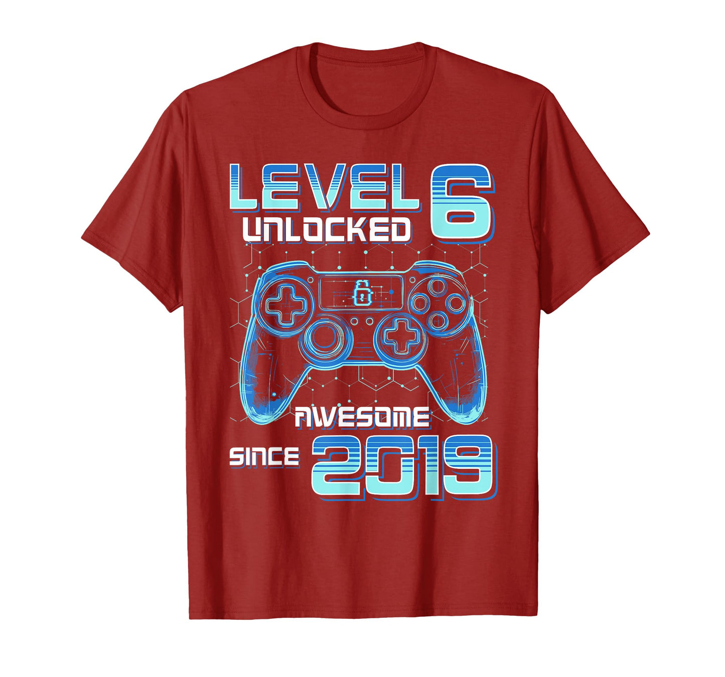 Level 6 Unlocked Video Game Party 6th Birthday Gamer Boys T-Shirt