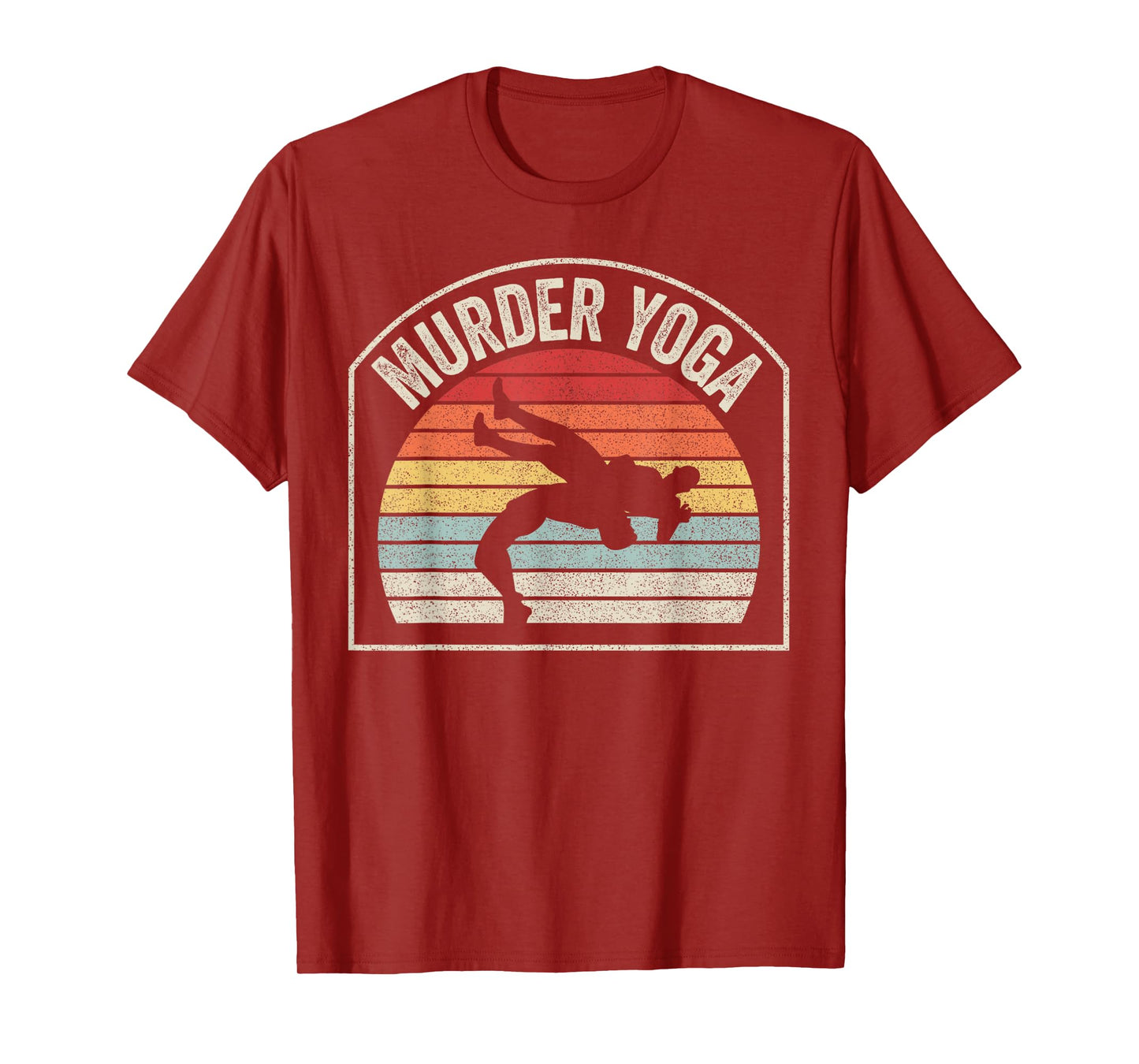 Retro Vintage Wrestling Murder Yoga T-Shirt