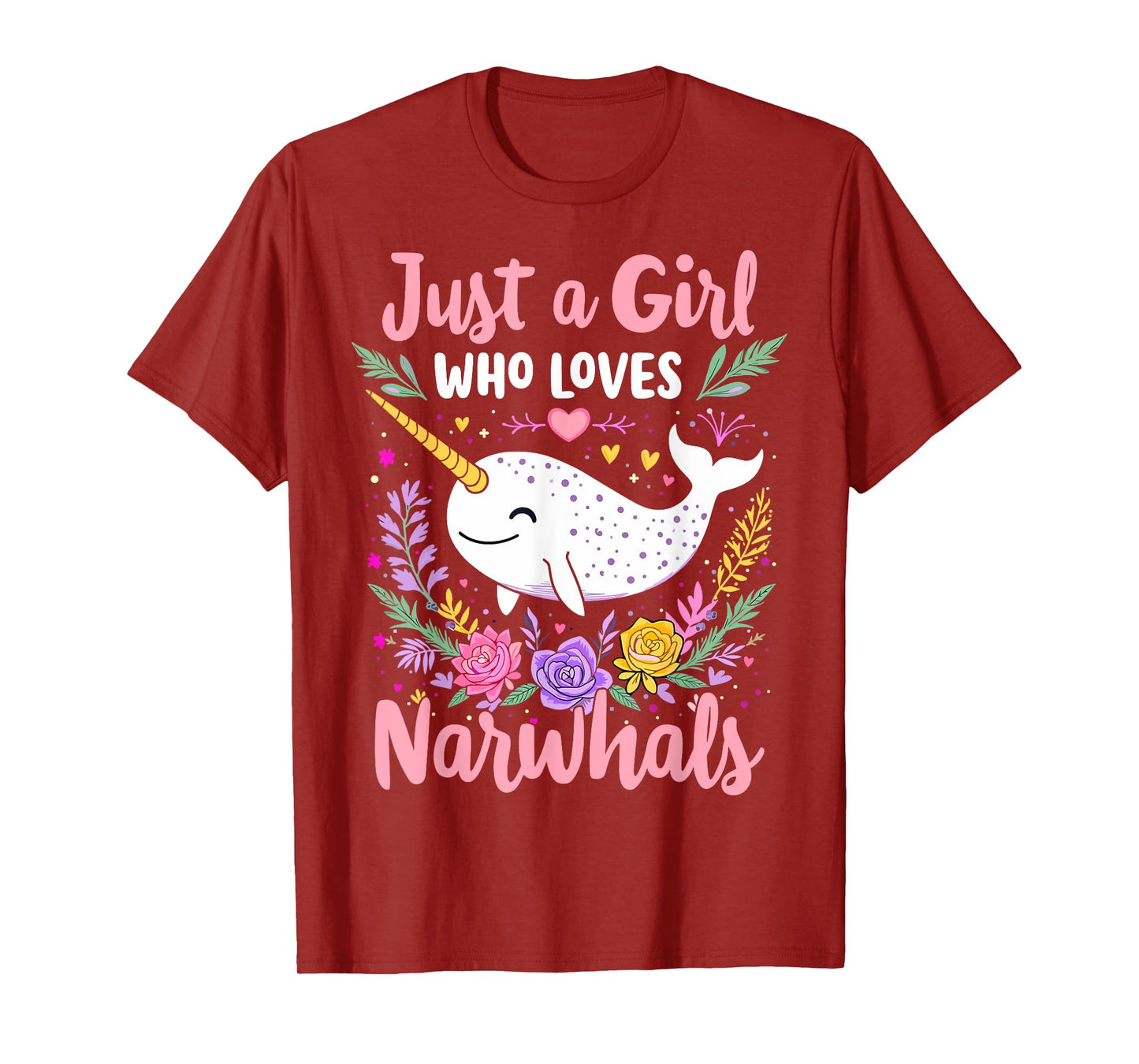 Narwhal Cute Just a Girl Who Loves Narwhals T-Shirt