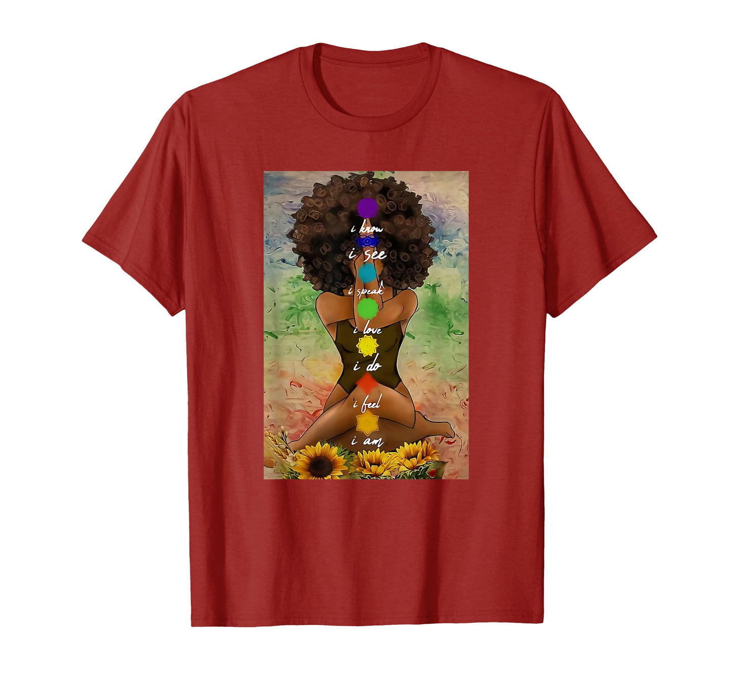 Yoga African American Wall Art T-Shirt