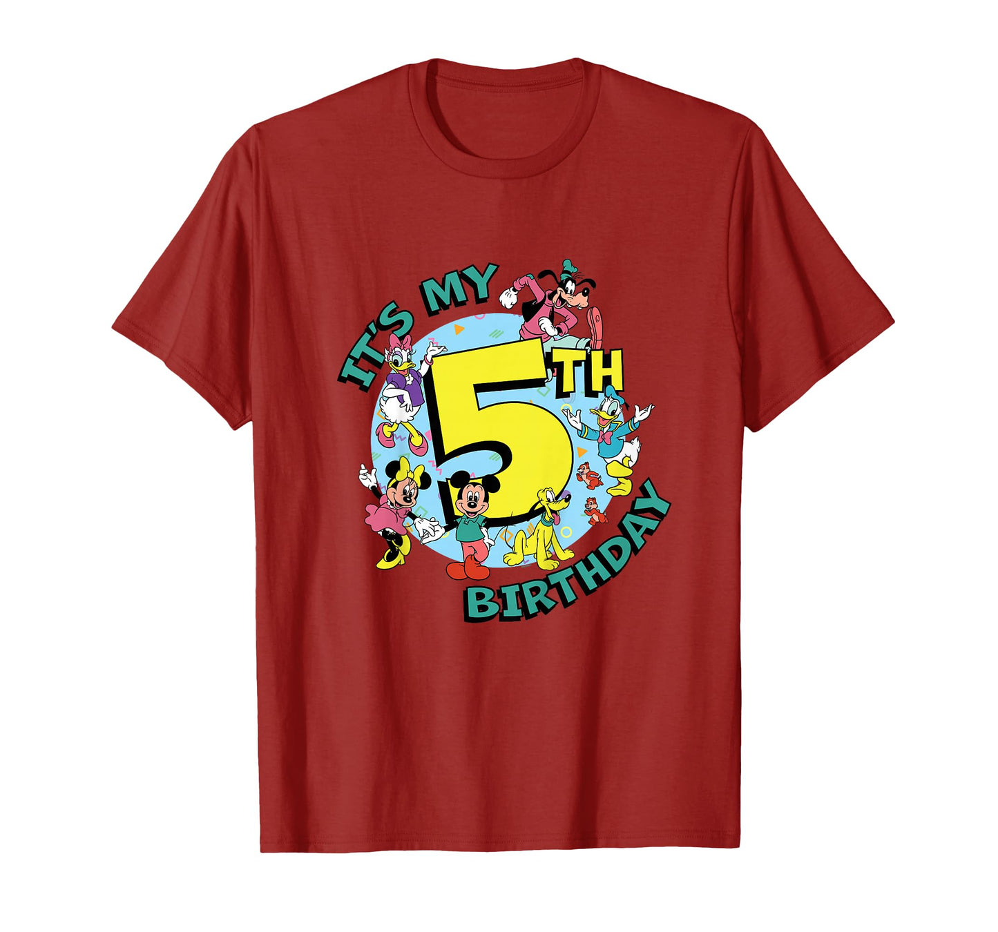 Disney Mickey and Friends It’s My Fifth 5th Birthday T-Shirt