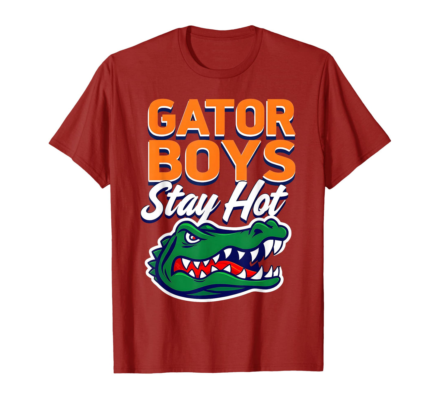 Gator Boys Stay Hot Bold Retro Alligator Graphic Design T-Shirt