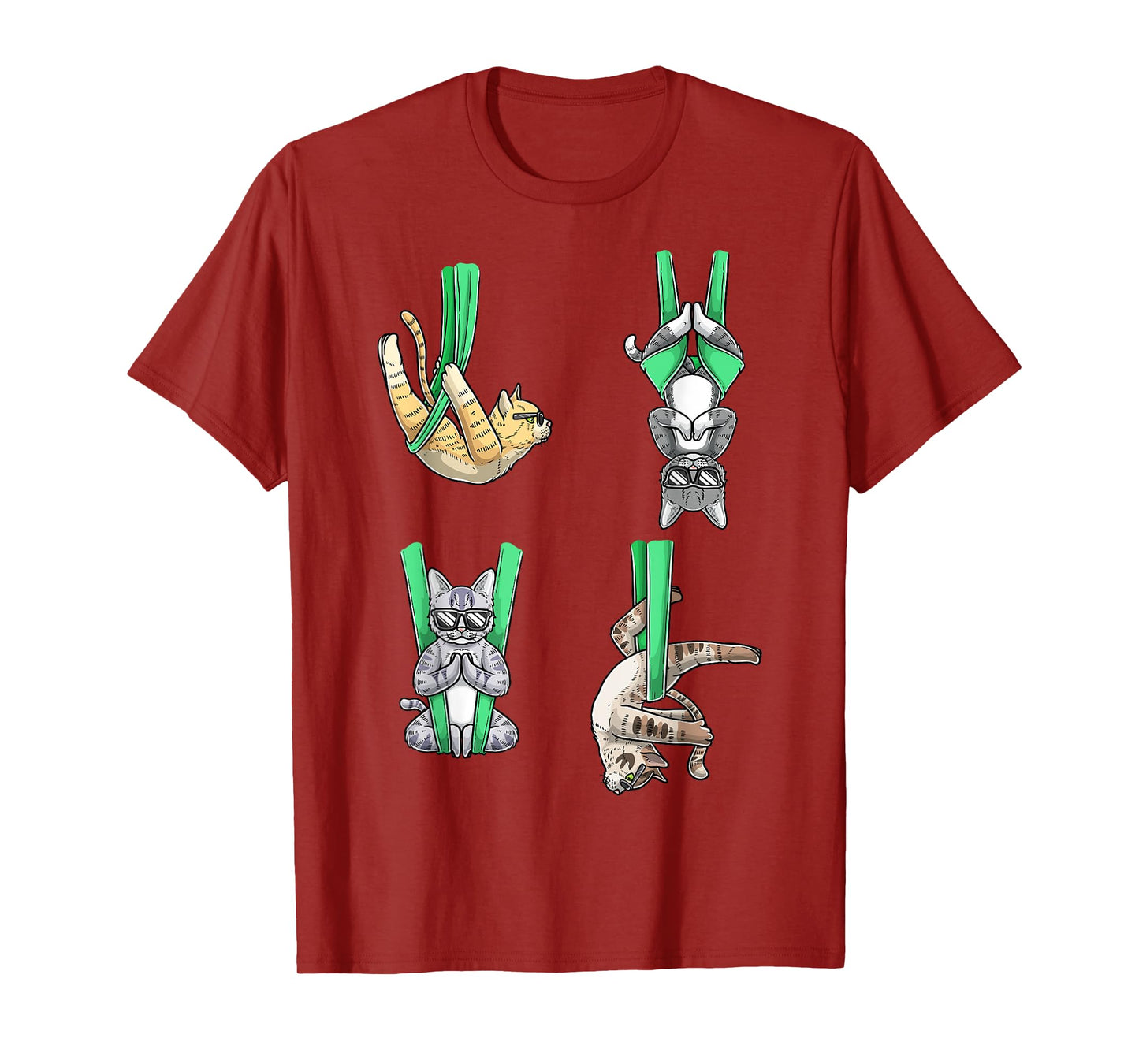 Aerial Cat Yoga Gymnastics Acrobatic Men Women Girls Kids T-Shirt