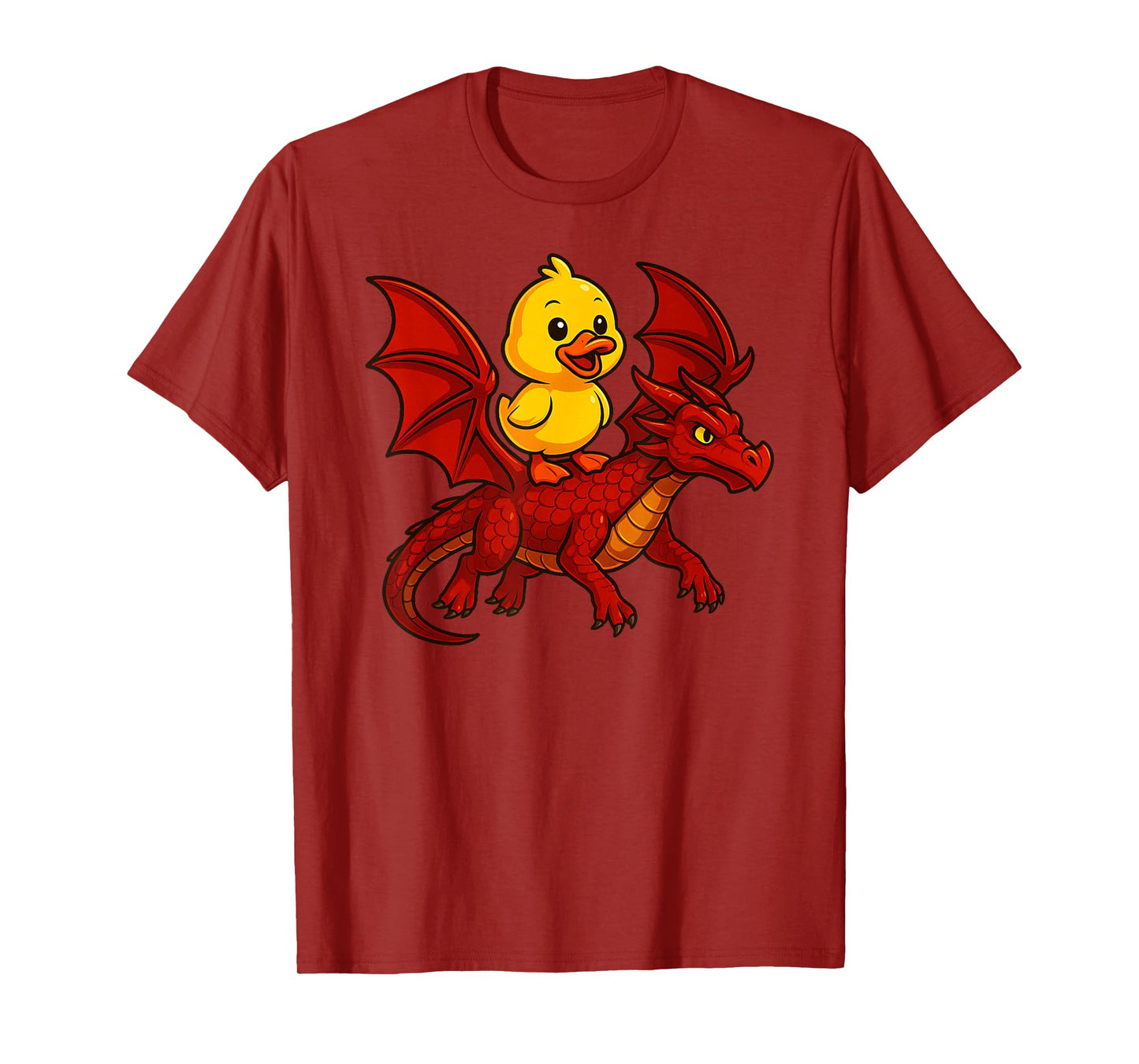 Yellow Duck Red Dragon Riding Zoo Day Animal Lover Boys Girl T-Shirt