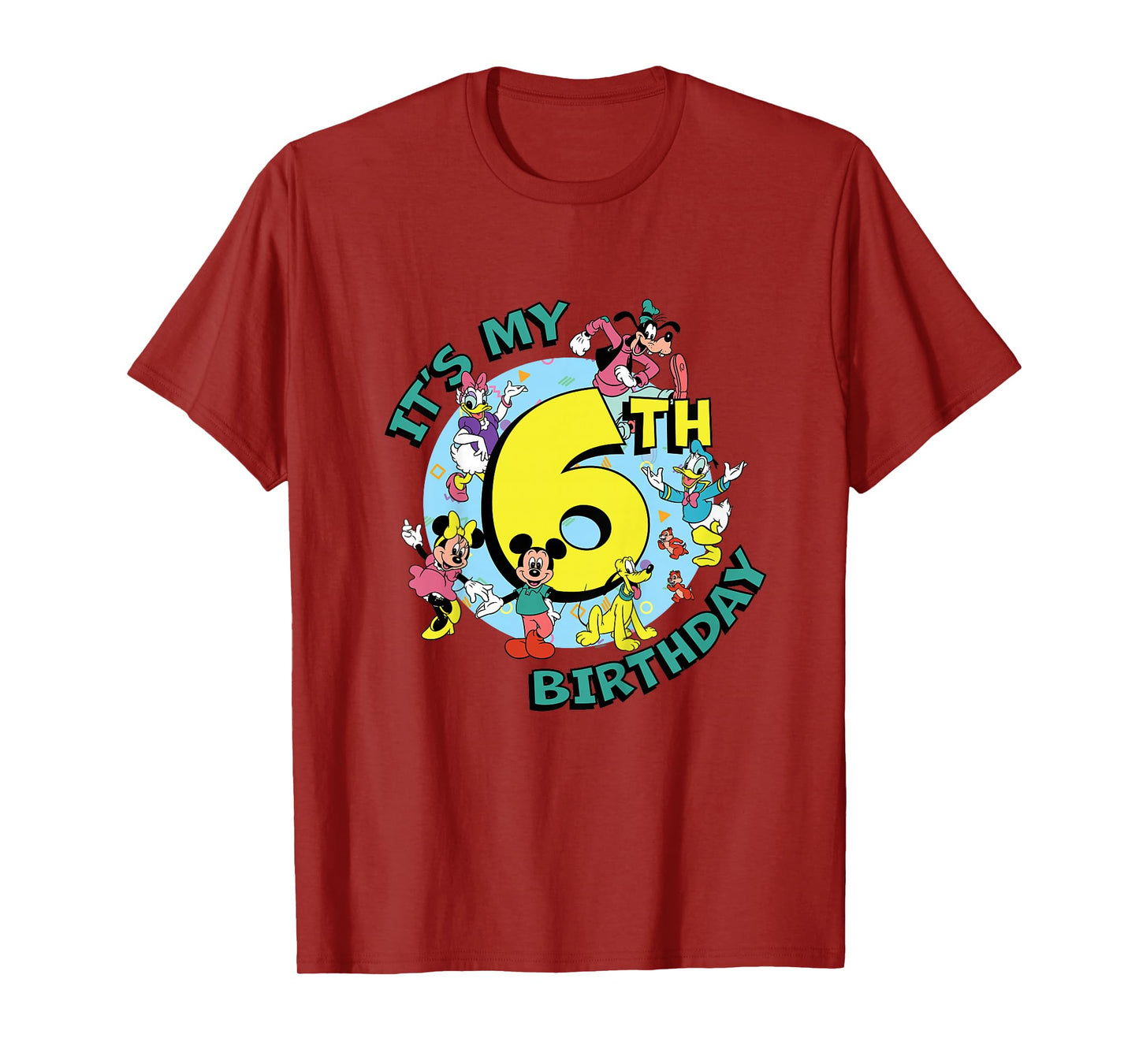 Disney Mickey and Friends It’s My Sixth 6th Birthday T-Shirt
