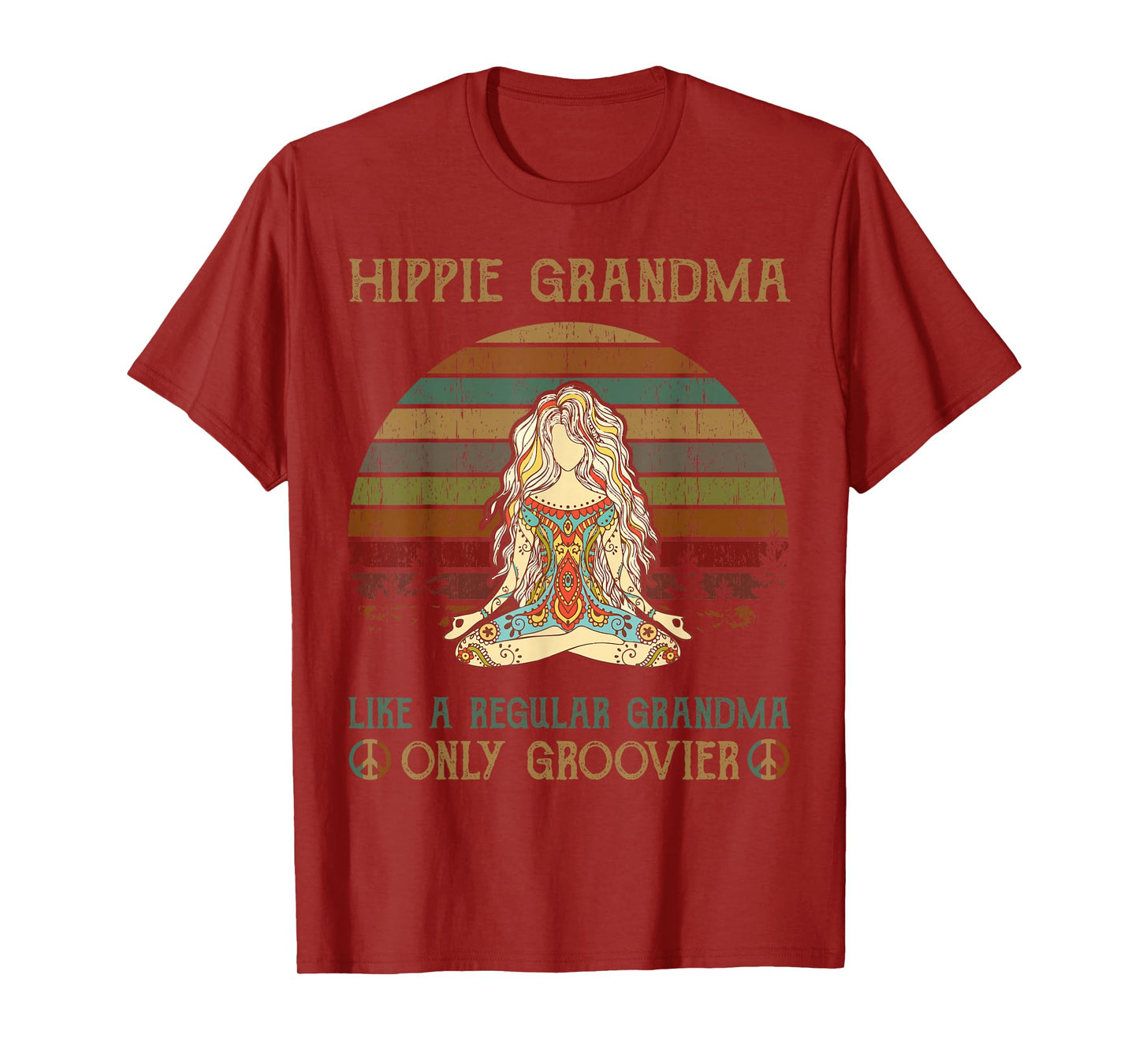 Hippie Grandma Like A Regular Grandma Vintage T-Shirt
