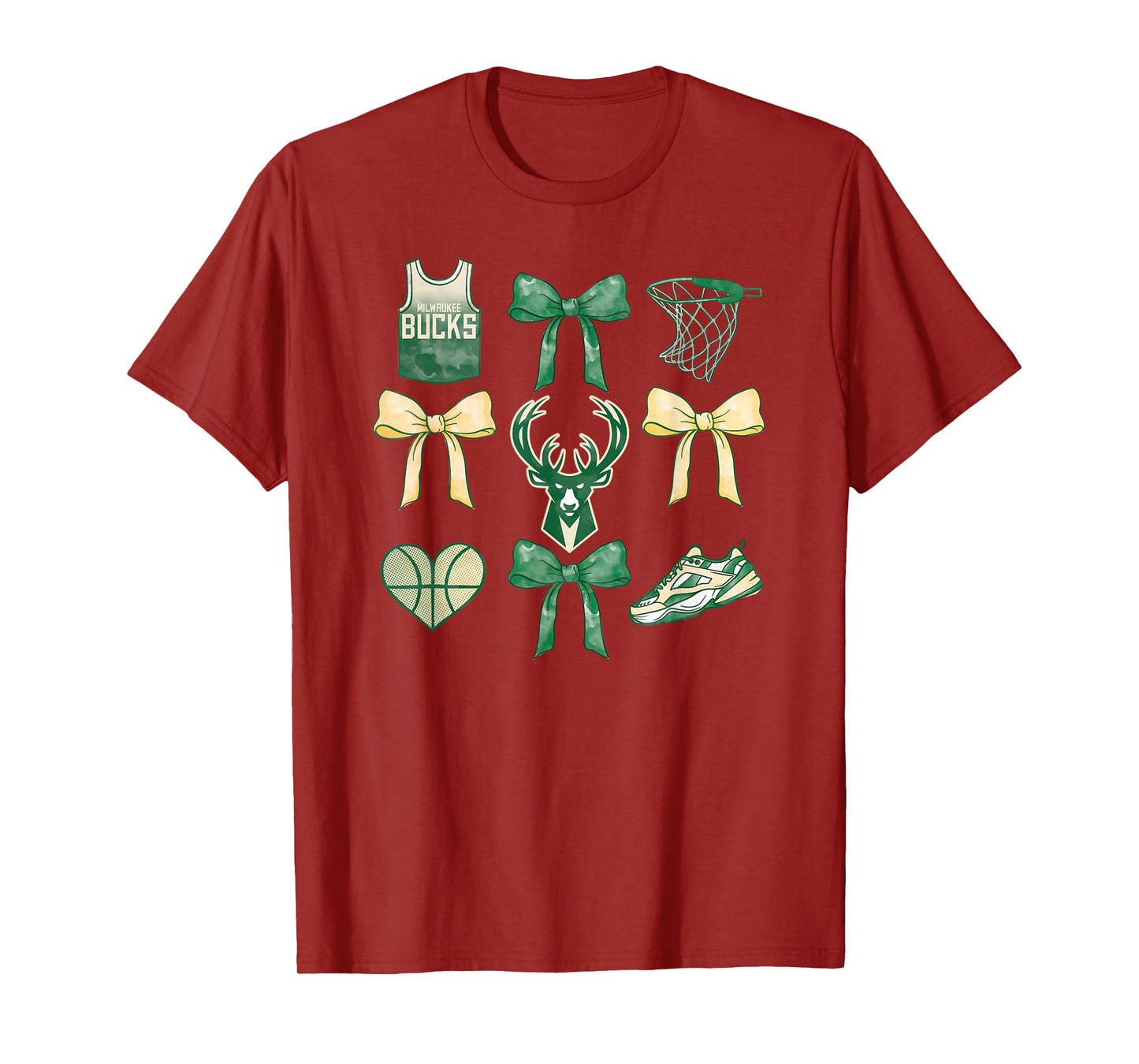 NBA Milwaukee Bucks Bow Grid T-Shirt