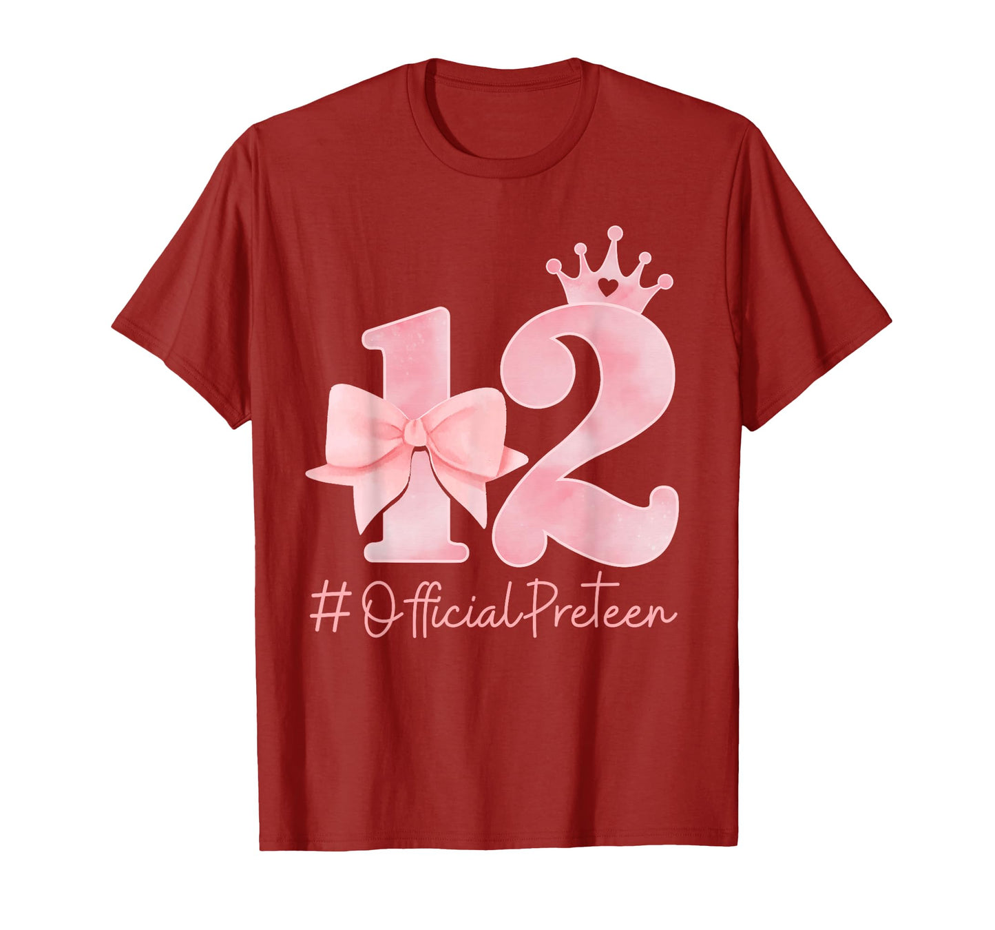 12 Official Pre-Teen 12th Birthday Girl Coquette 12 Year Old T-Shirt