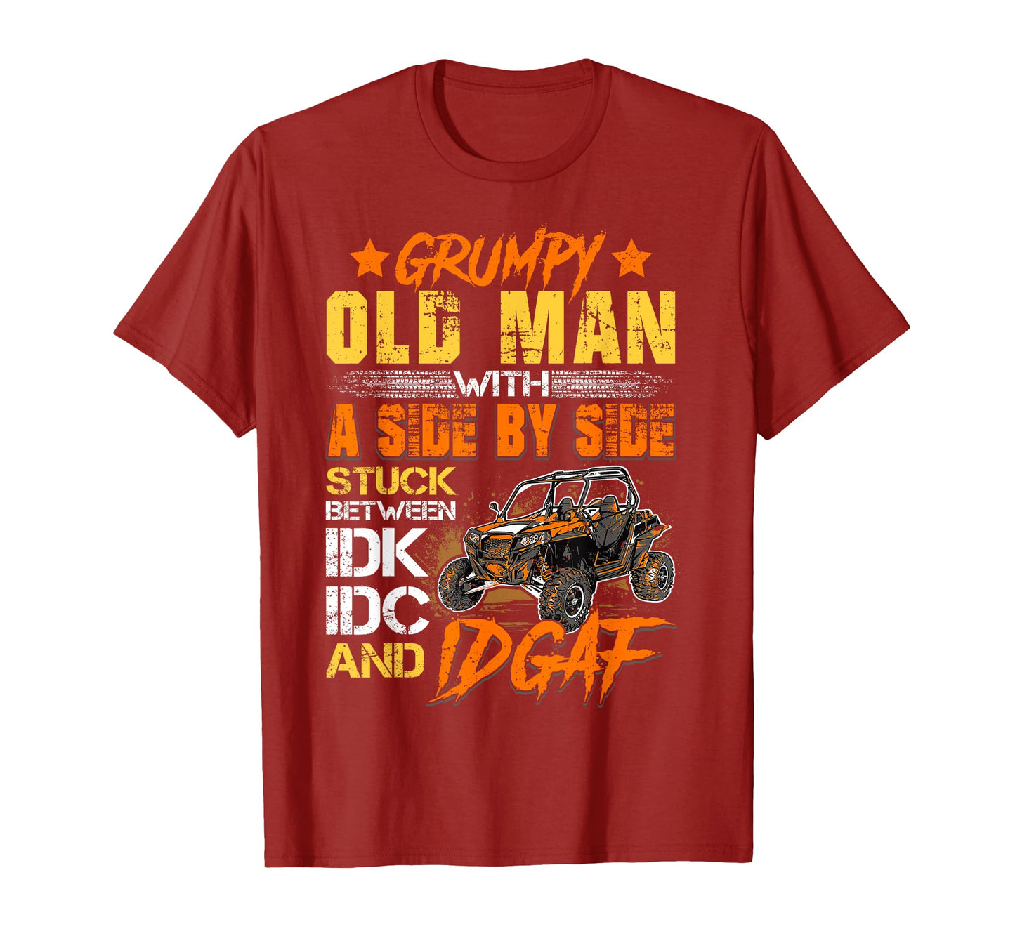 SXS UTV Grumpy Old Man With SIde By Side T-Shirt