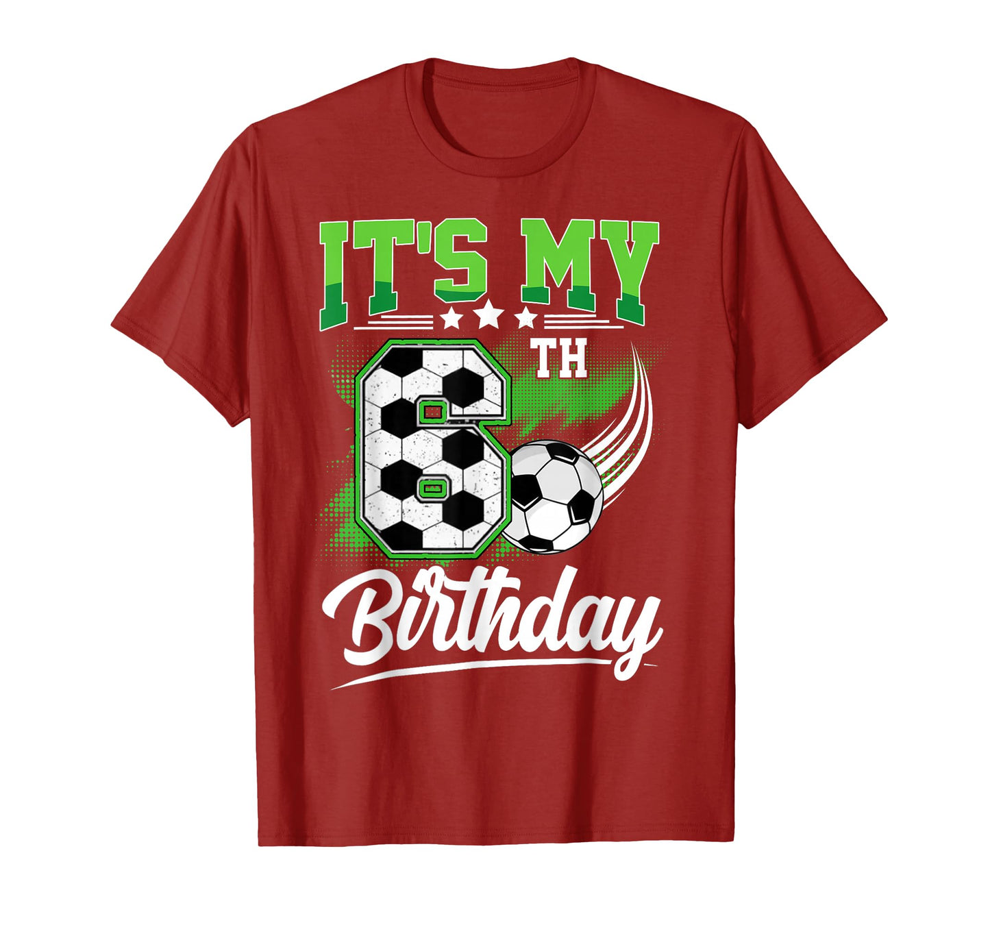 It's My 6th Birthday Boy Soccer Ball 6 Year Old Birthday T-Shirt