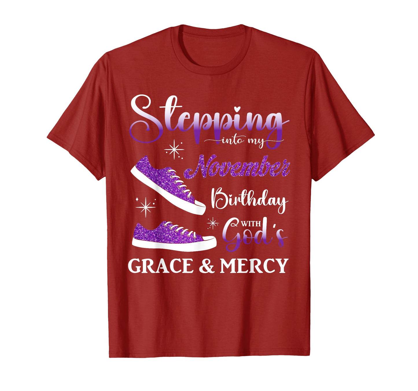 Stepping into My November Birthday Women Girls Ladies Funny T-Shirt