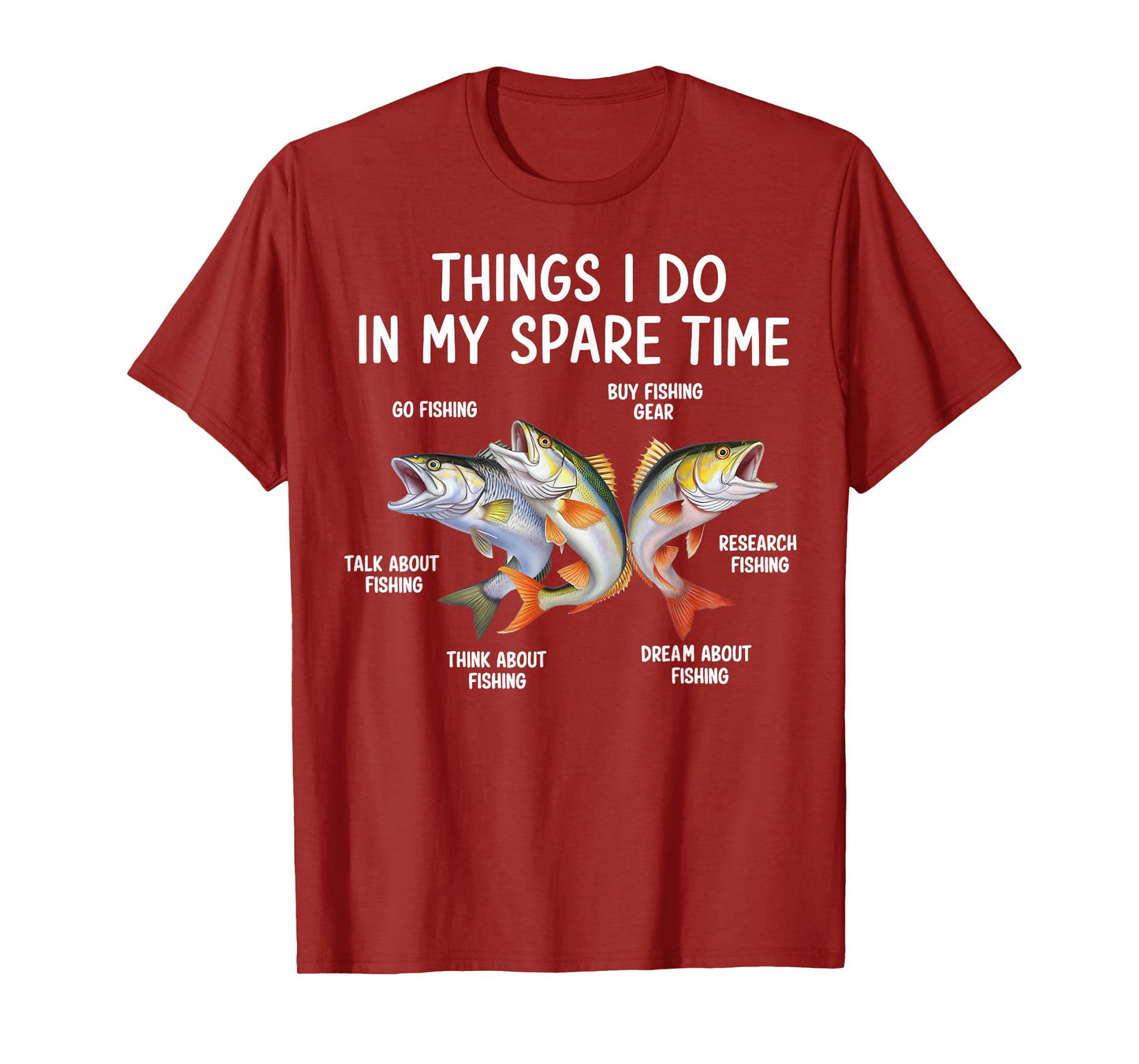 Things I Do In My Spare Time Fisherman Fishing Gifts Men Boy T-Shirt
