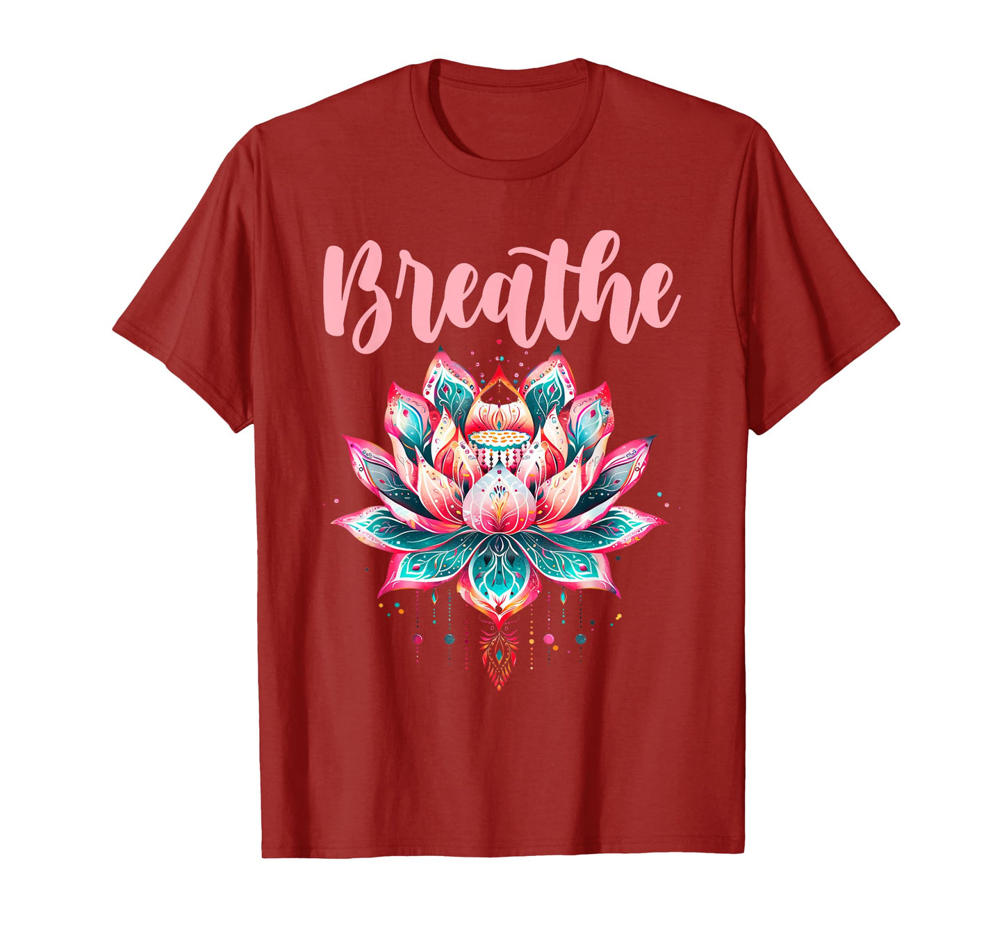 Lotus Flower Yoga Meditation Breathe T-Shirt