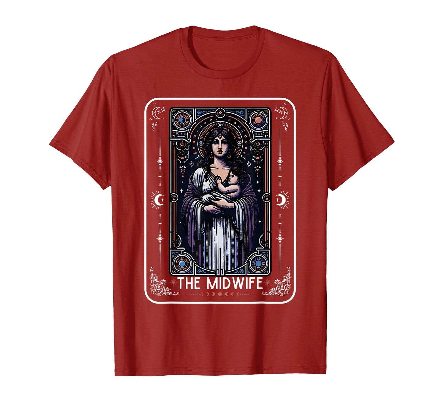 Midwife Tarot Card Witchy Doula L&D Nurse Spooky Midwife T-Shirt