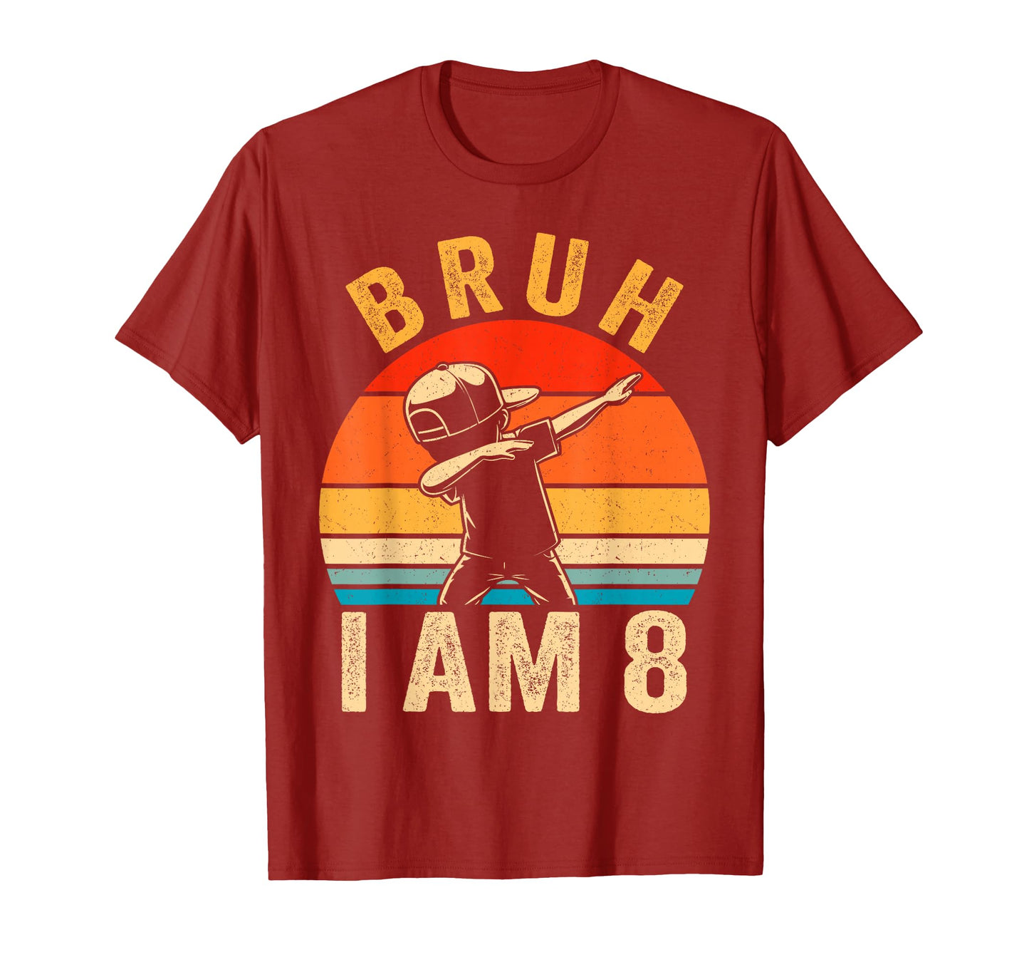 Bruh It's My 8th Birthday Dabbing I'm 8 Year Old Birthday T-Shirt