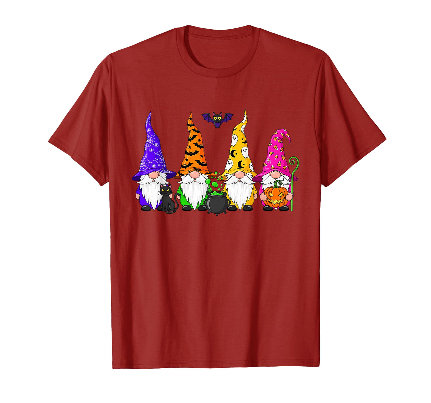Cute Gnome Squad Shirt Pumpkin Funny Halloween Men Women T-Shirt