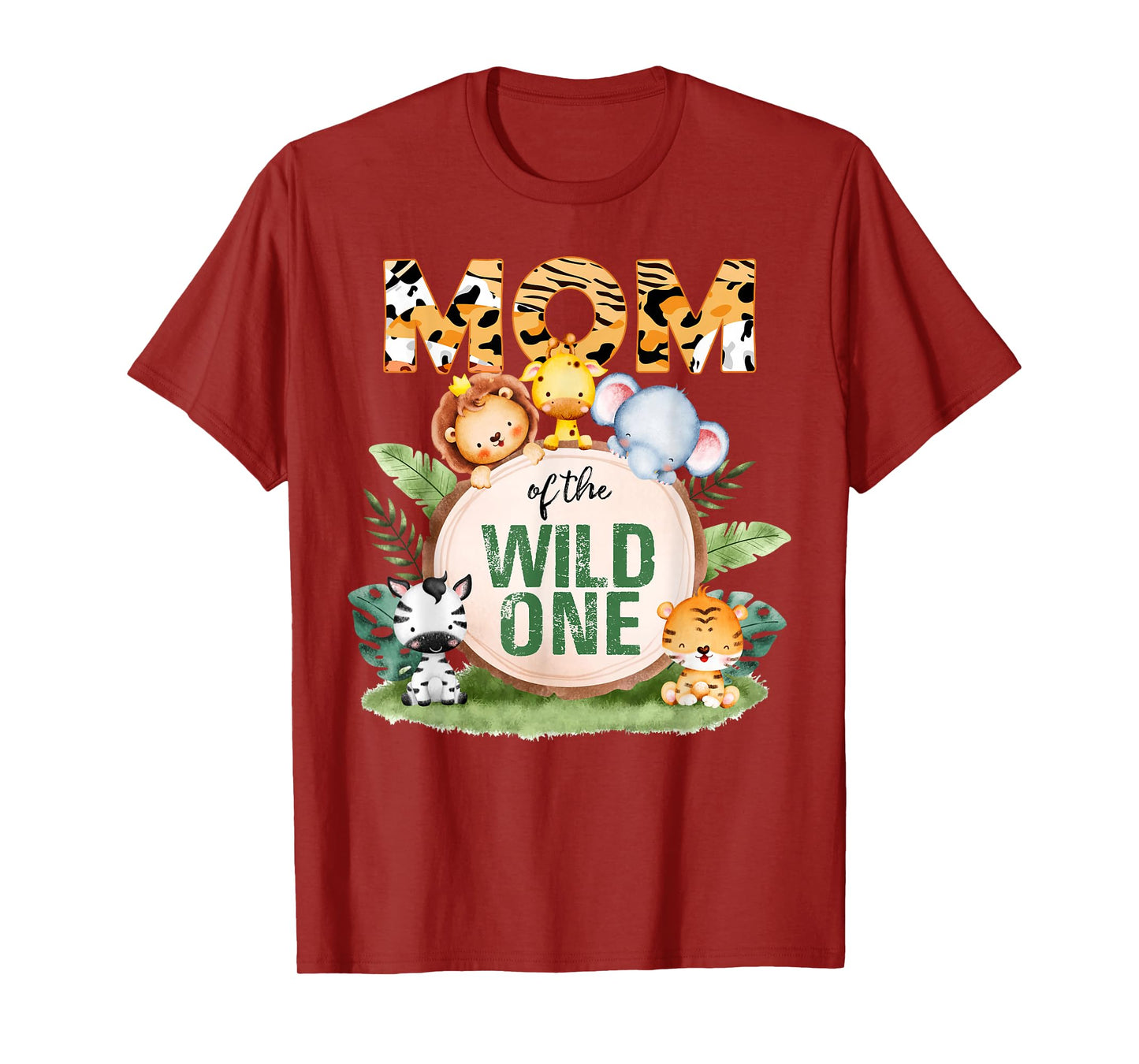 Mom Of The Wild One 1st Birthday Safari Family Matching T-Shirt