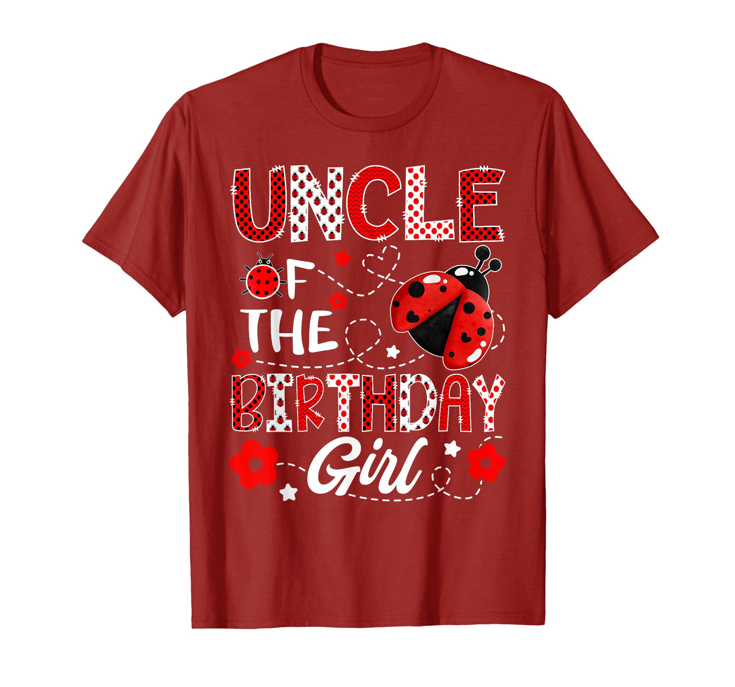 Uncle of The Birthday Girl Ladybug Uncle Bug T-Shirt