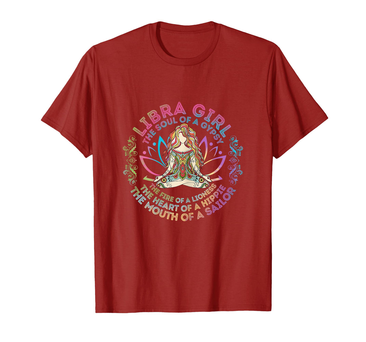 Libra Girl The Soul Of A Gypsy Birthday Hippie Soul T-Shirt