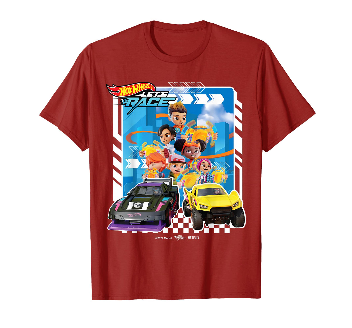 Hot Wheels Let's Race - Coop Spark Mac Brights Axle Sidecar T-Shirt