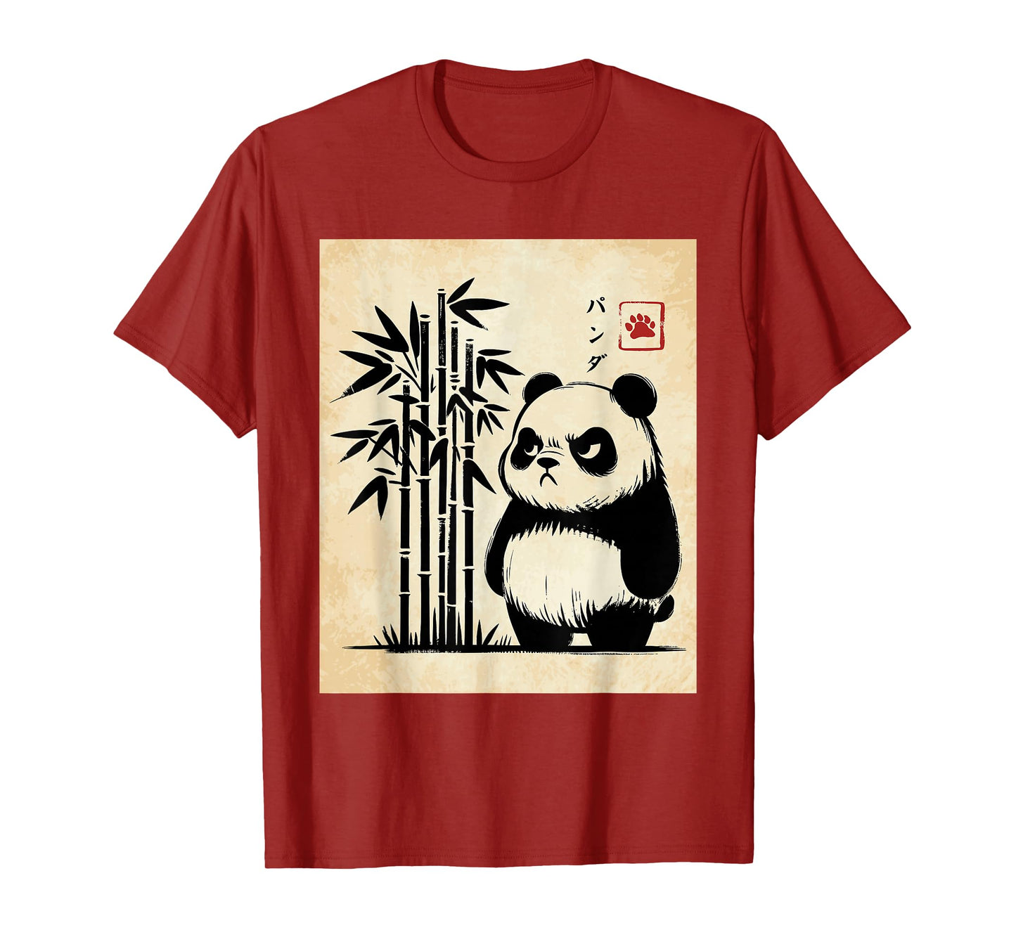 Kawaii Panda Ink Japanese Streetwear Novelty Funny Panda T-Shirt