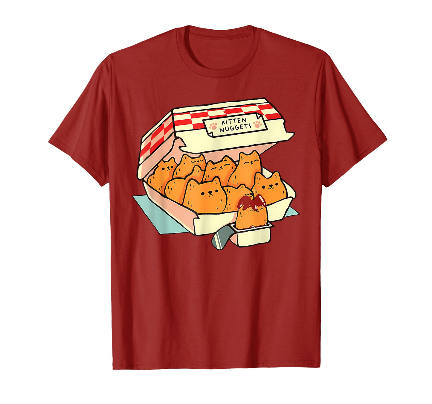 Kitten Nuggets Food Pun Cat Lover Gift Chicken Nuggets T-Shirt