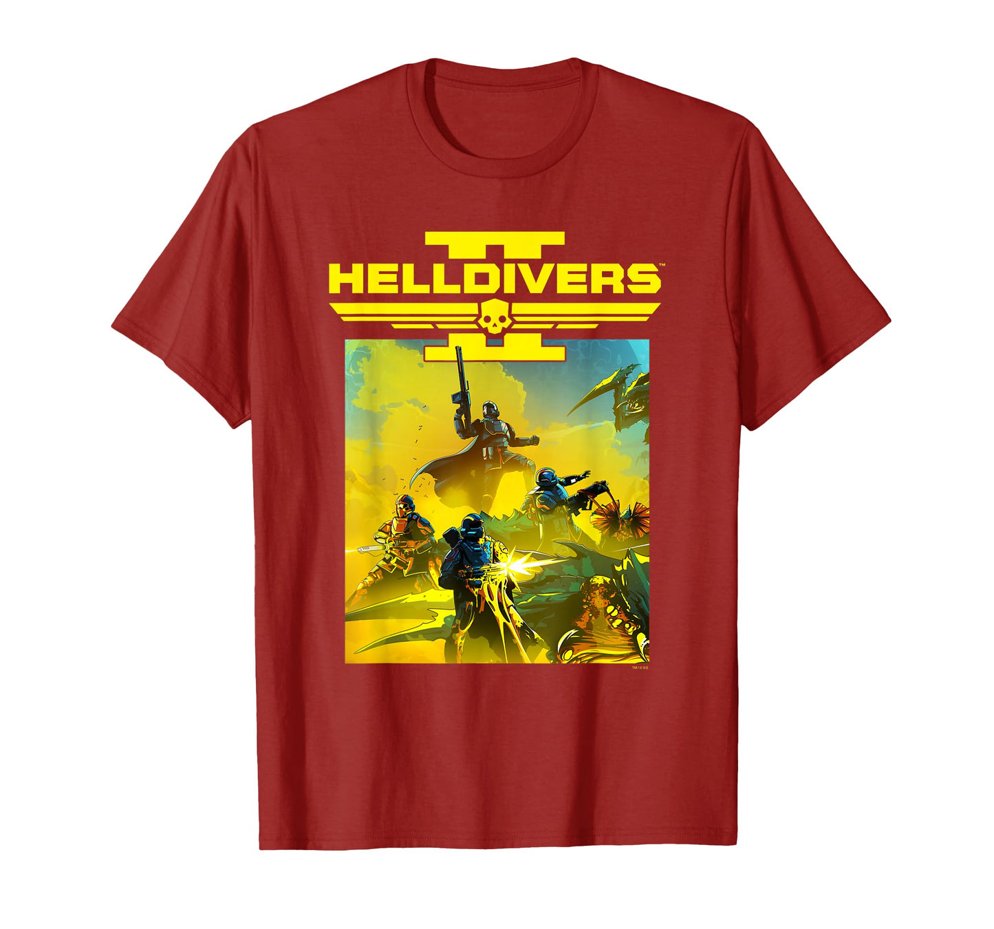 Helldivers 2 Sony Playstation Video Game Group Key Art T-Shirt