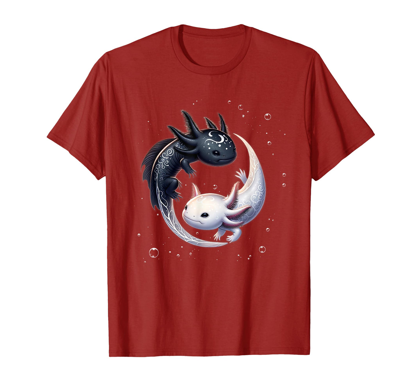Yin Yang Axolotls Japanese Graphic Anime Art Axolotl Lover T-Shirt