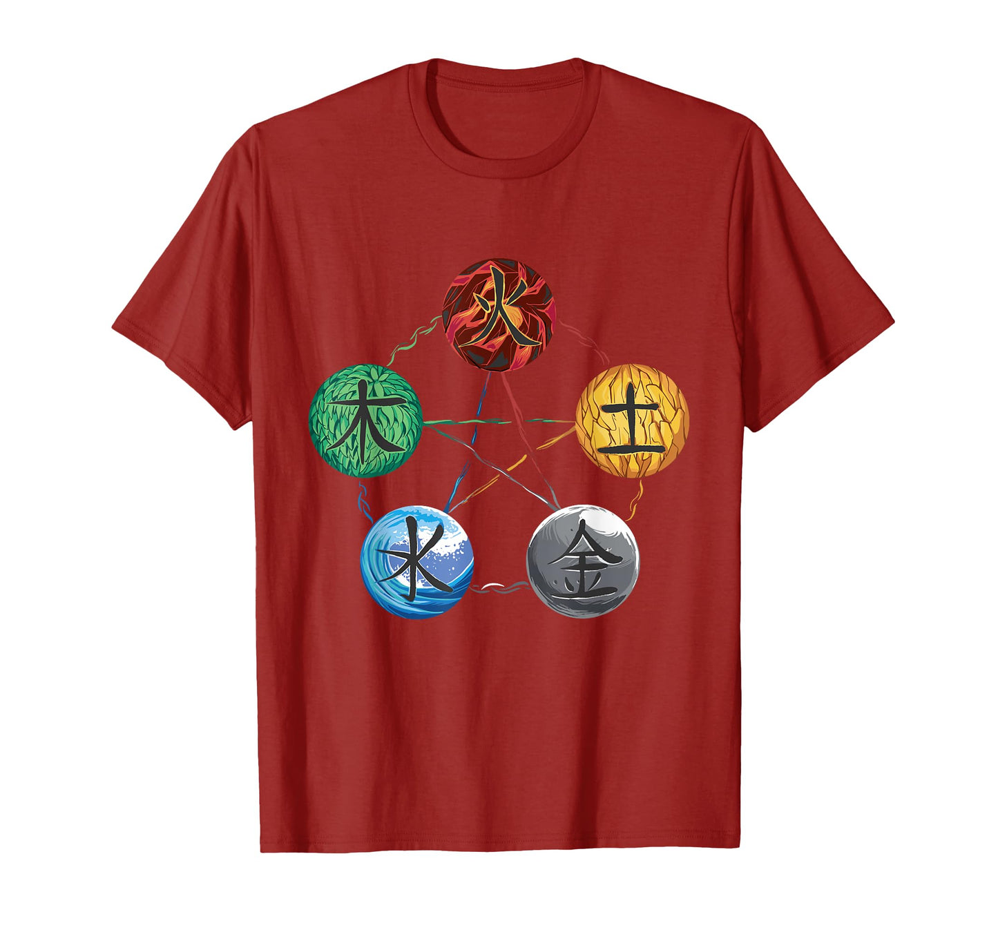 5 Element Qigong Energy Flow Meditation Tai Chi Yoga T-Shirt
