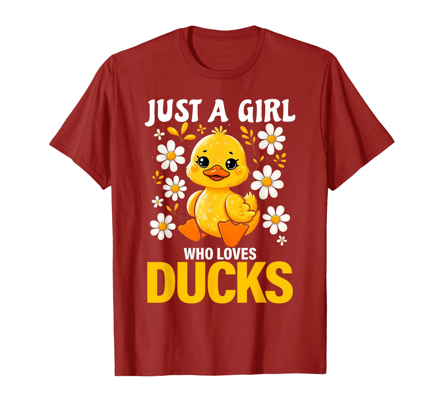 Just a Girl Who Loves Ducks Shirt Girl Cute Funny Duck Gifts T-Shirt