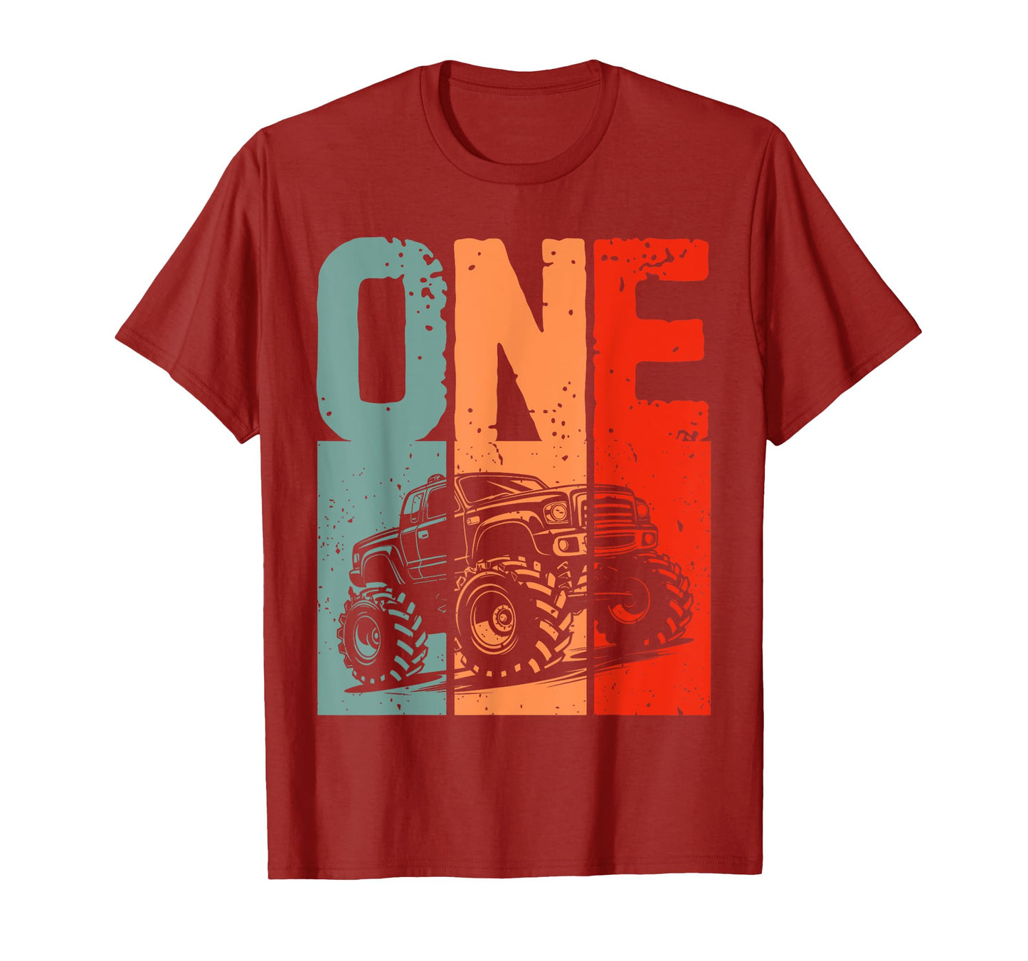 Kids I'm 1 One This Is How I Roll Monster Truck 1st Birthday T-Shirt