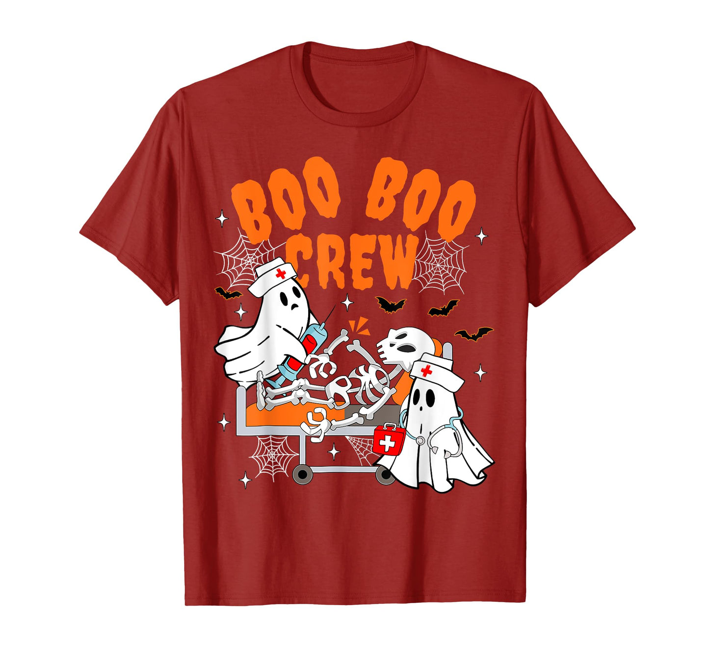 Boo Boo Crew Halloween Ghost Nurse Pediatric Nurse OR Nurse T-Shirt