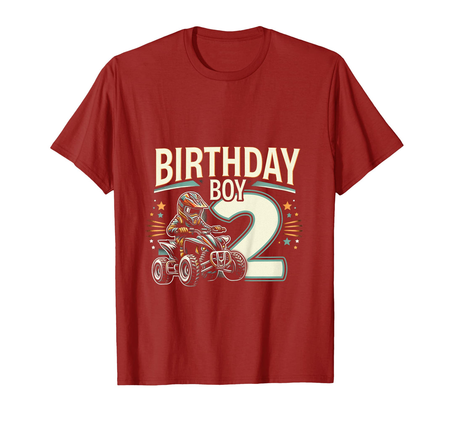 Kids 2 Year Old quad ATV Four Wheeler 2nd Birthday Boy T-Shirt