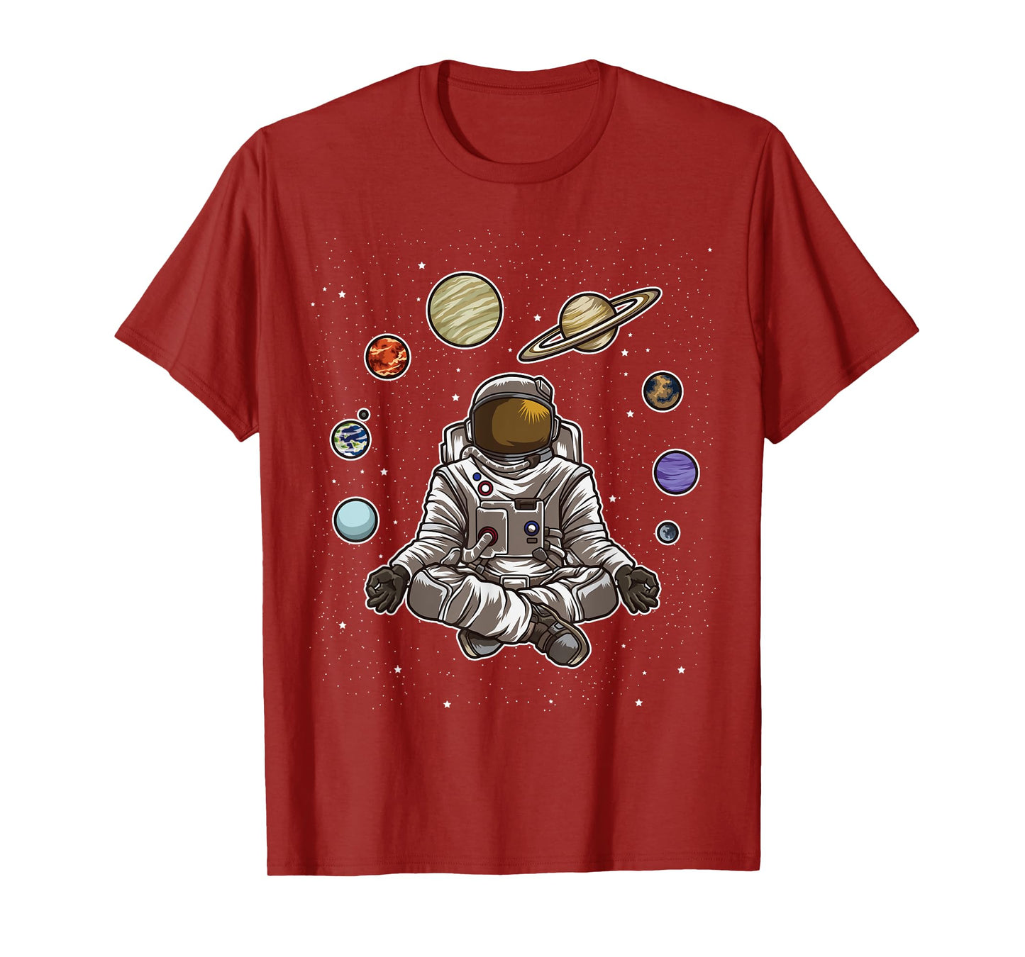 Yoga Astronaut Meditates In Space And feels The Galaxy T-Shirt