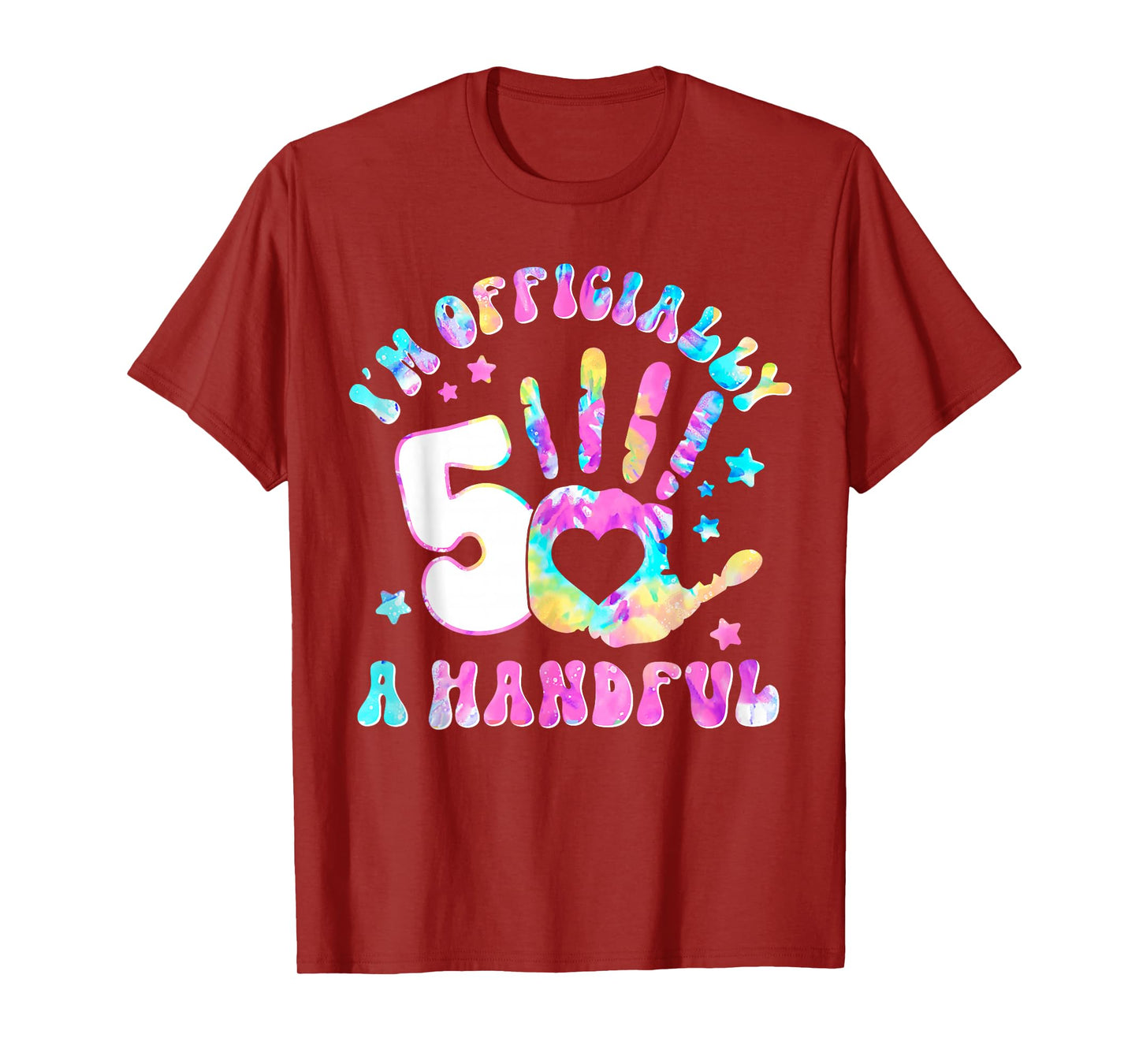 Kids I'm Officially a Handful 5th Birthday Party Funny Five T-Shirt