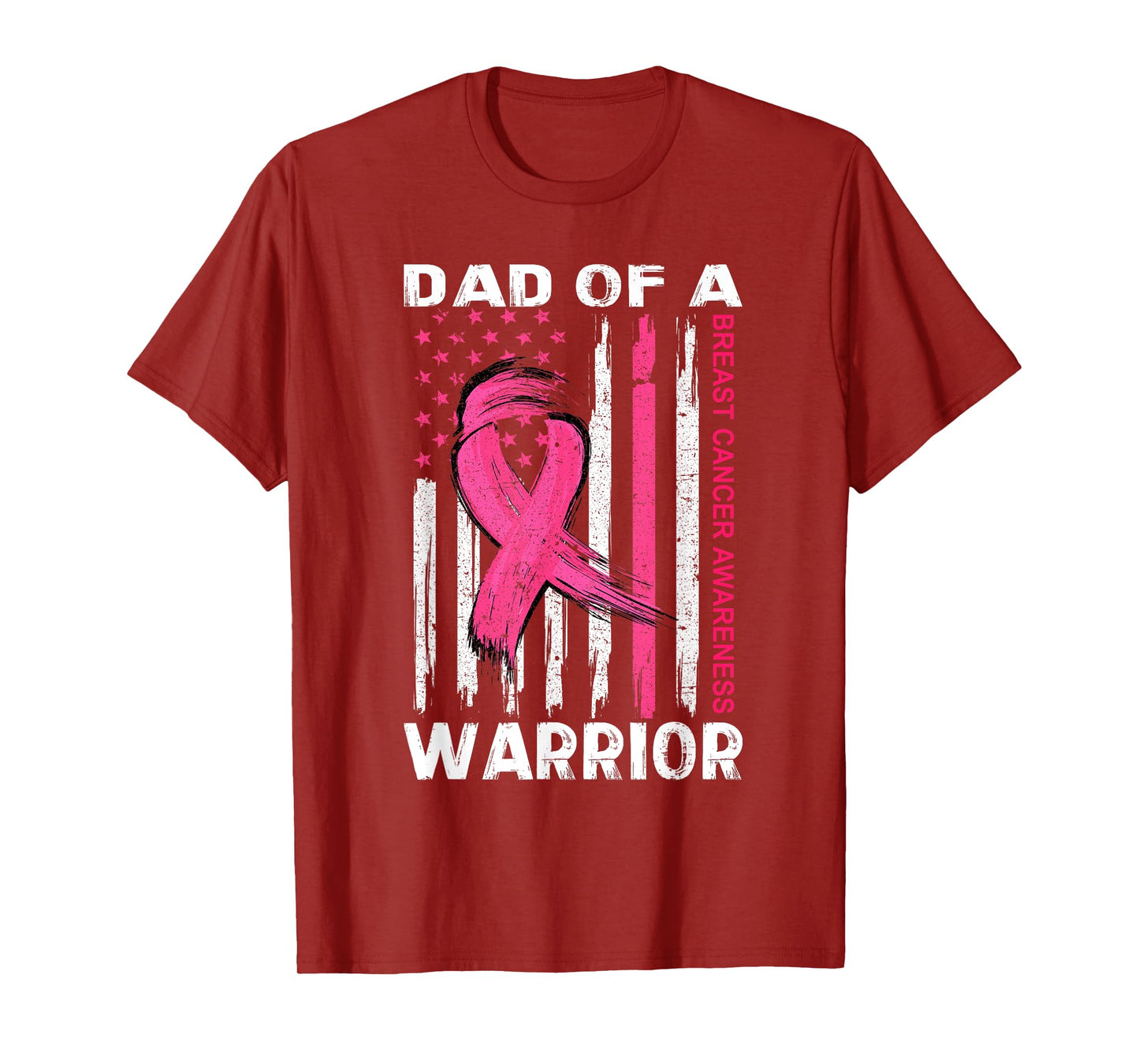 Dad Of A Warrior Breast Cancer Awareness Month Support Squad T-Shirt