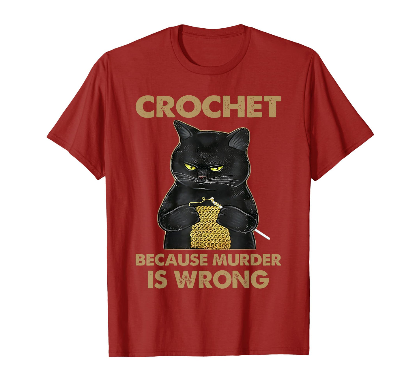 Funny Cat Cute Cat Crocheting Cat Lover Cat Owner Gifts T-Shirt
