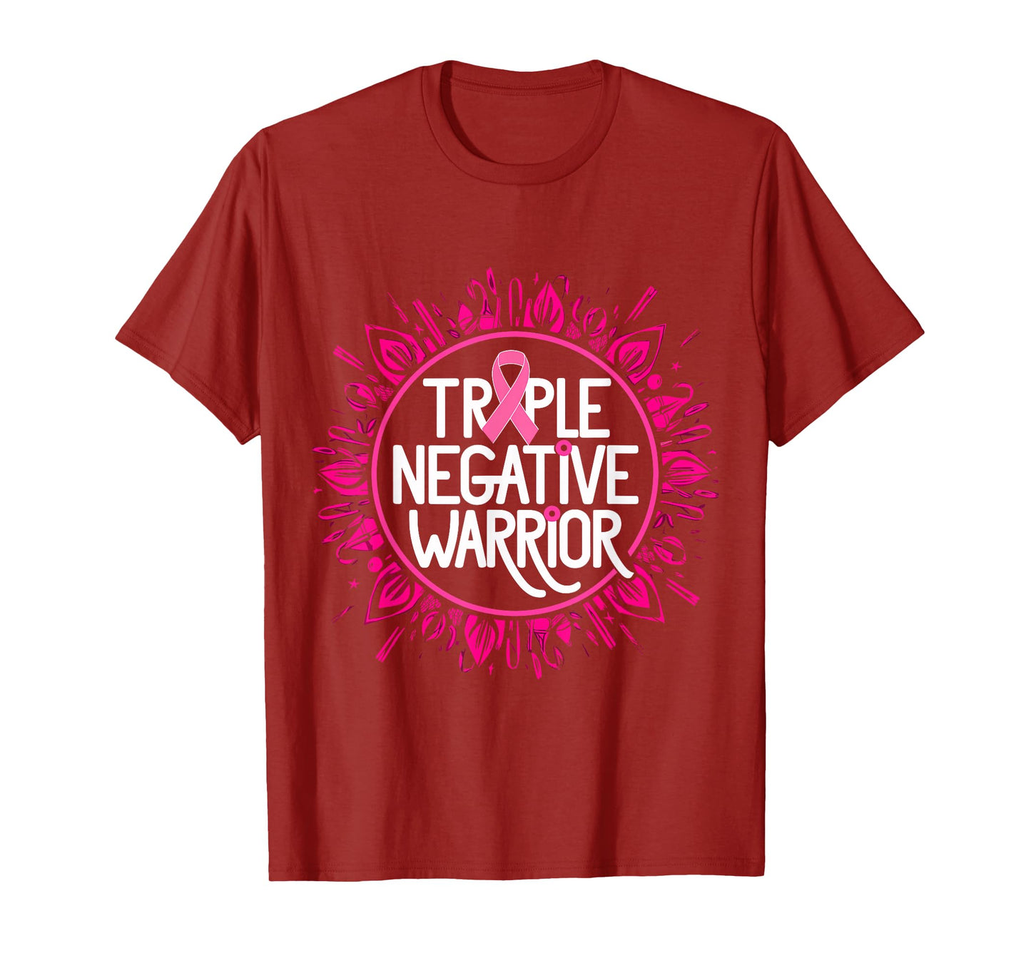 Triple Negative Warrior Pink Ribbon Breast Cancer T-Shirt