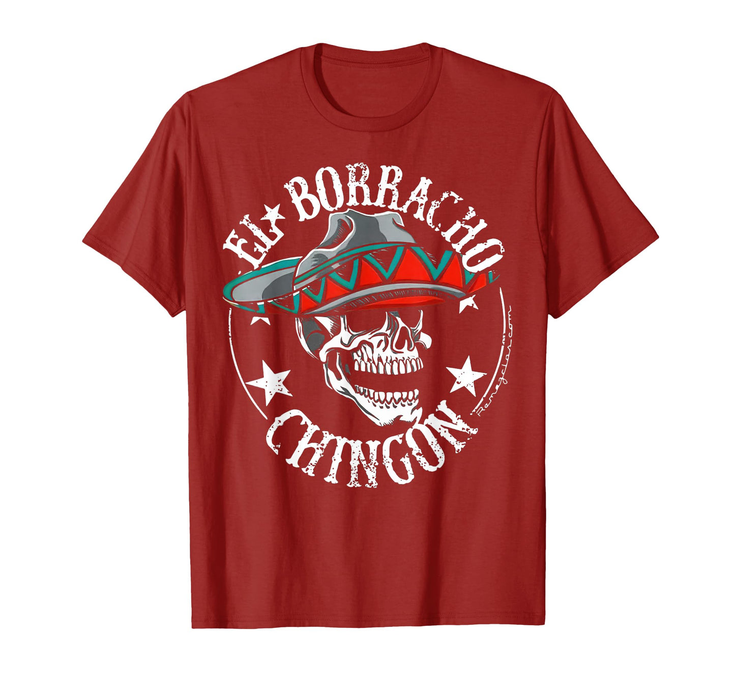 El Borracho Chingon Mexican Sugar Skull Cinco De Mayo T-Shirt