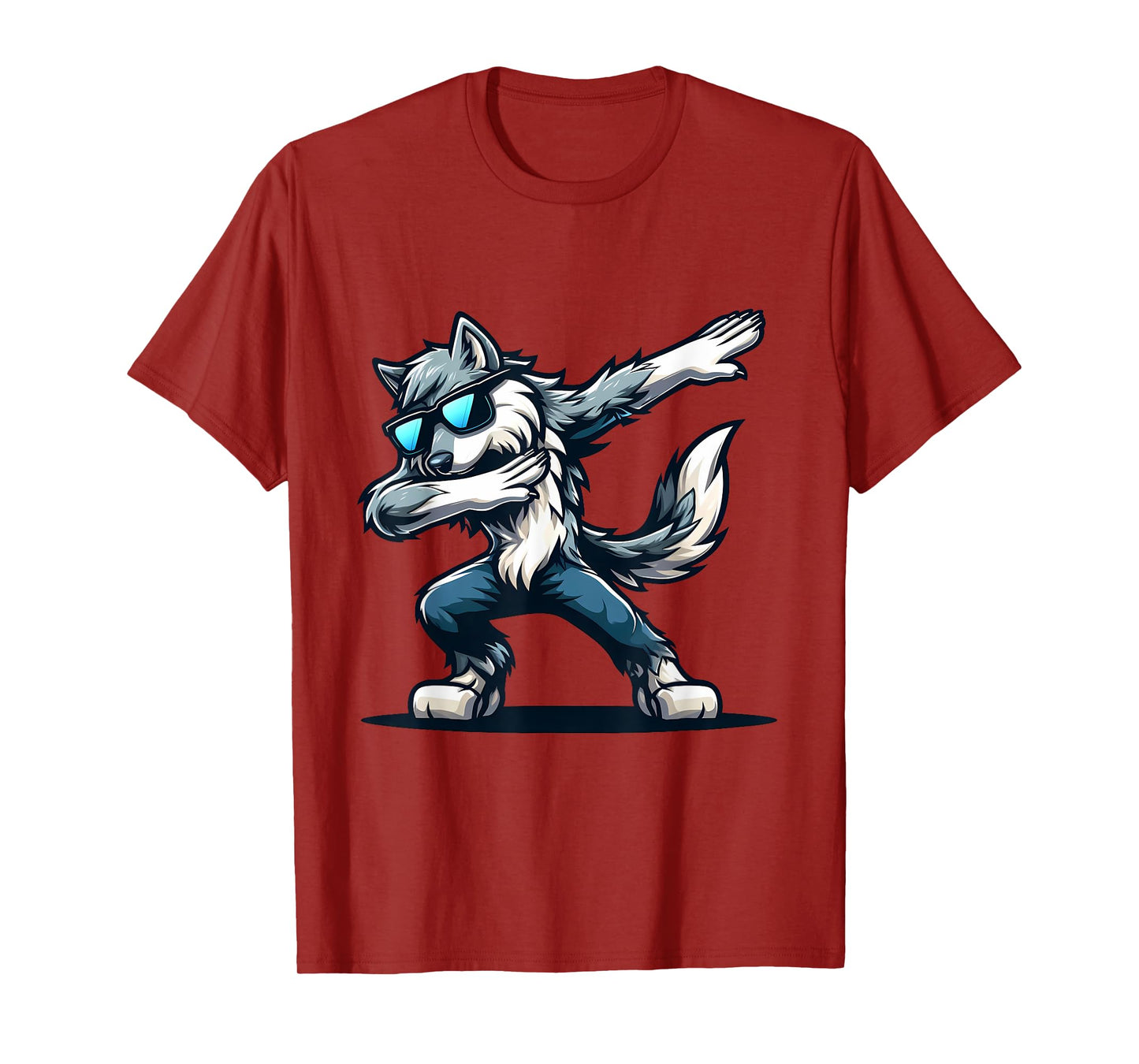 Funny Dab Timber Wolf Dancing Dabbing Wolf T-Shirt