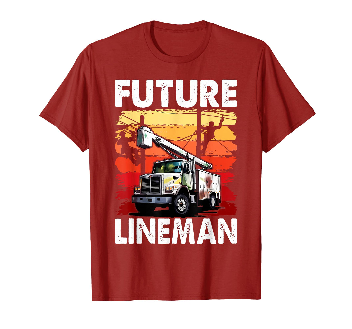 Future Lineman Bucket Truck Kid Future Electric Cable To Be T-Shirt