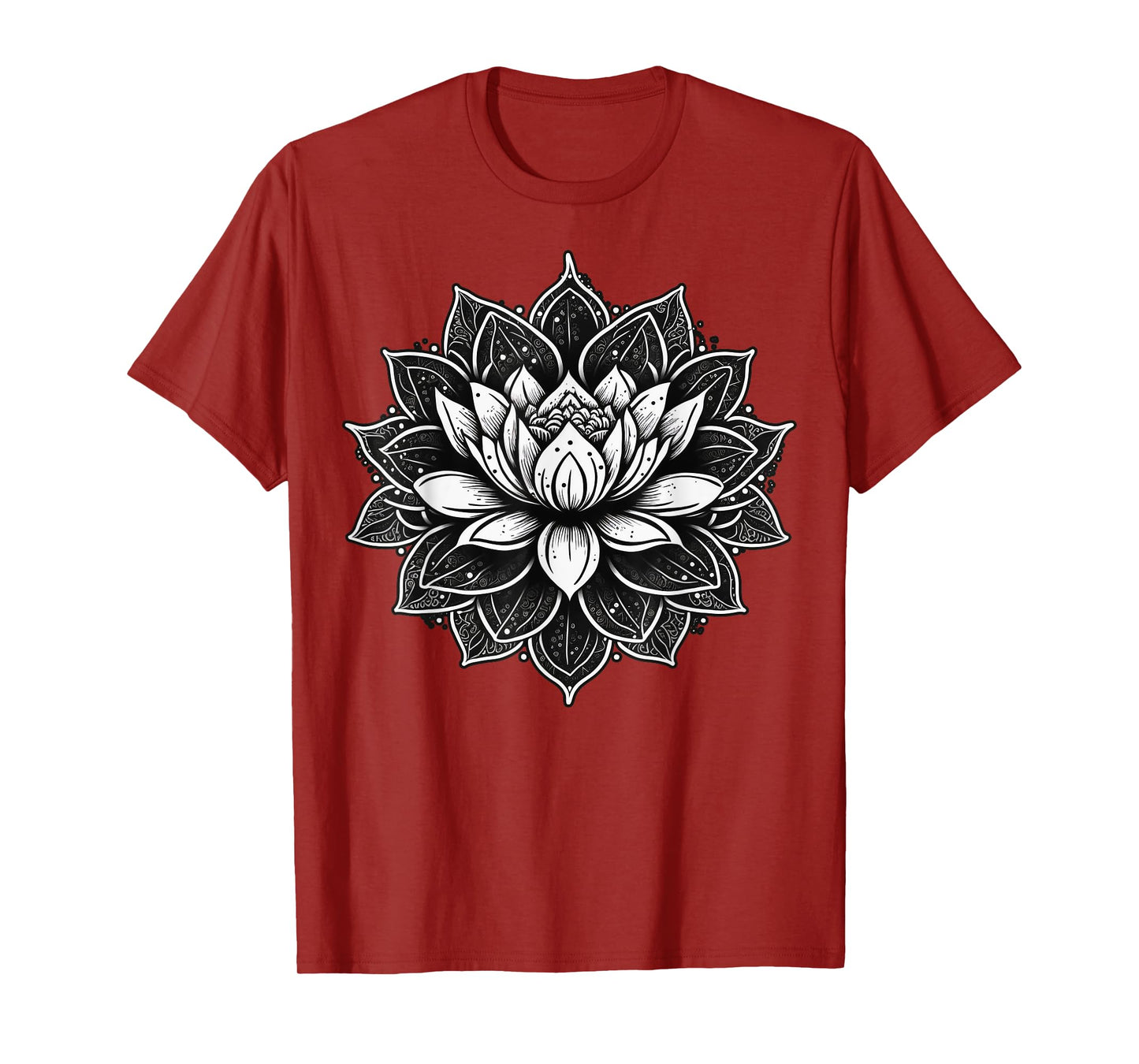 Yoga Meditation Lotus Flower on Mandala Lotus Flower T-Shirt