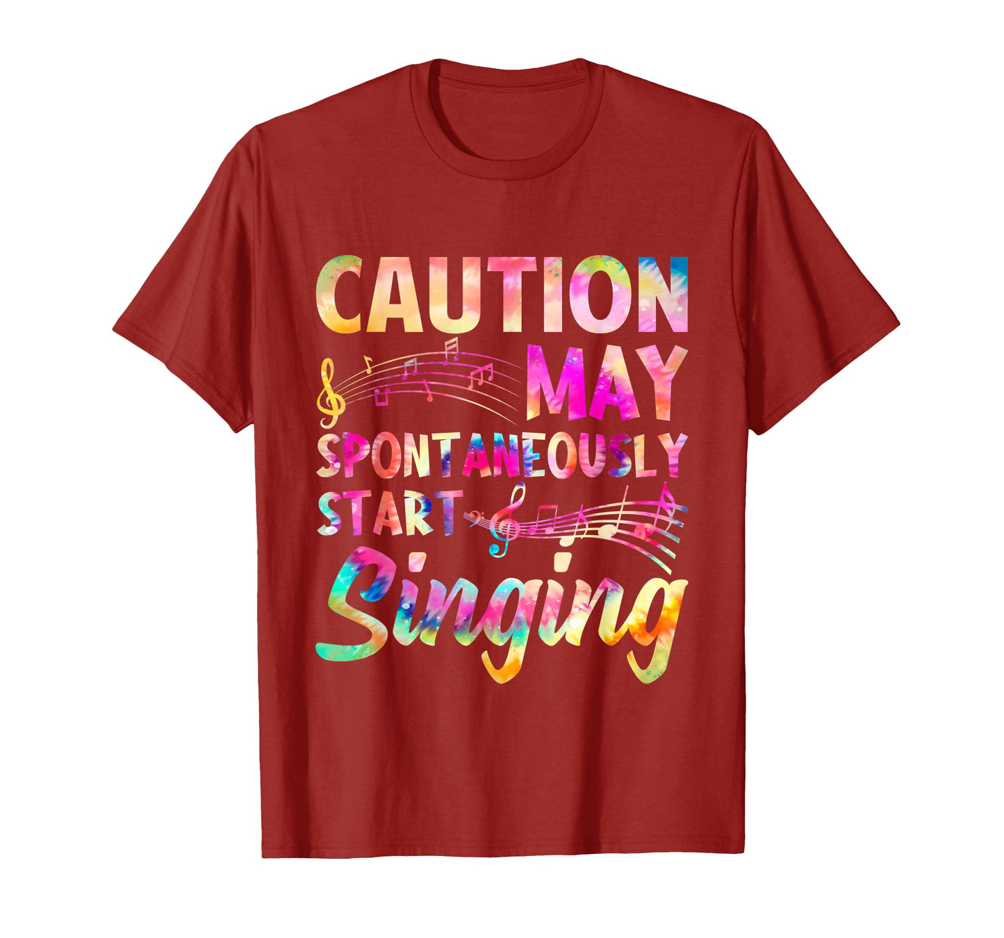 Caution May Begin Spontaneously Singing Choir Band Music T-Shirt