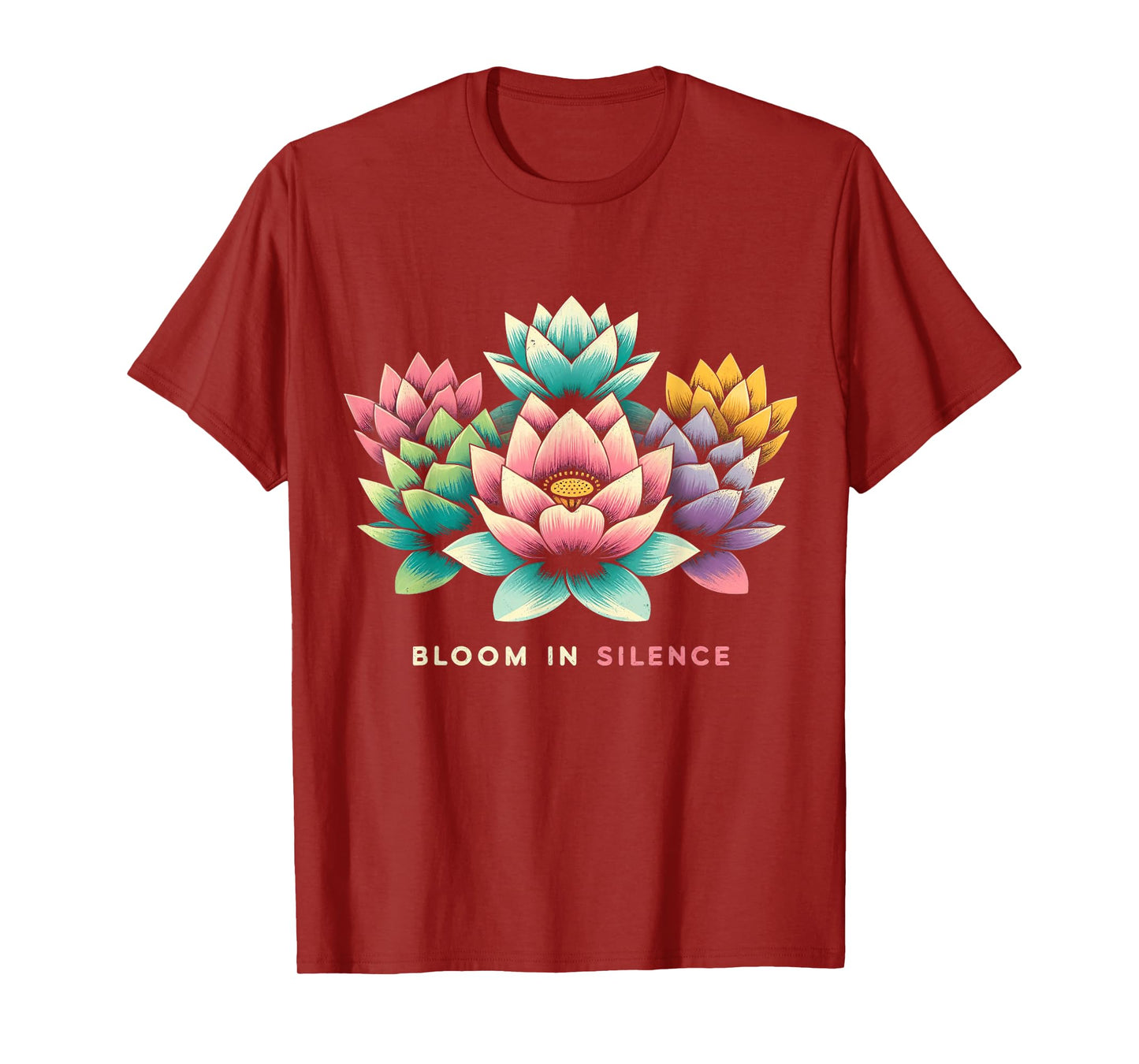Lotus Flower Tee - Bloom in Silence - Zen Yoga & Meditation T-Shirt